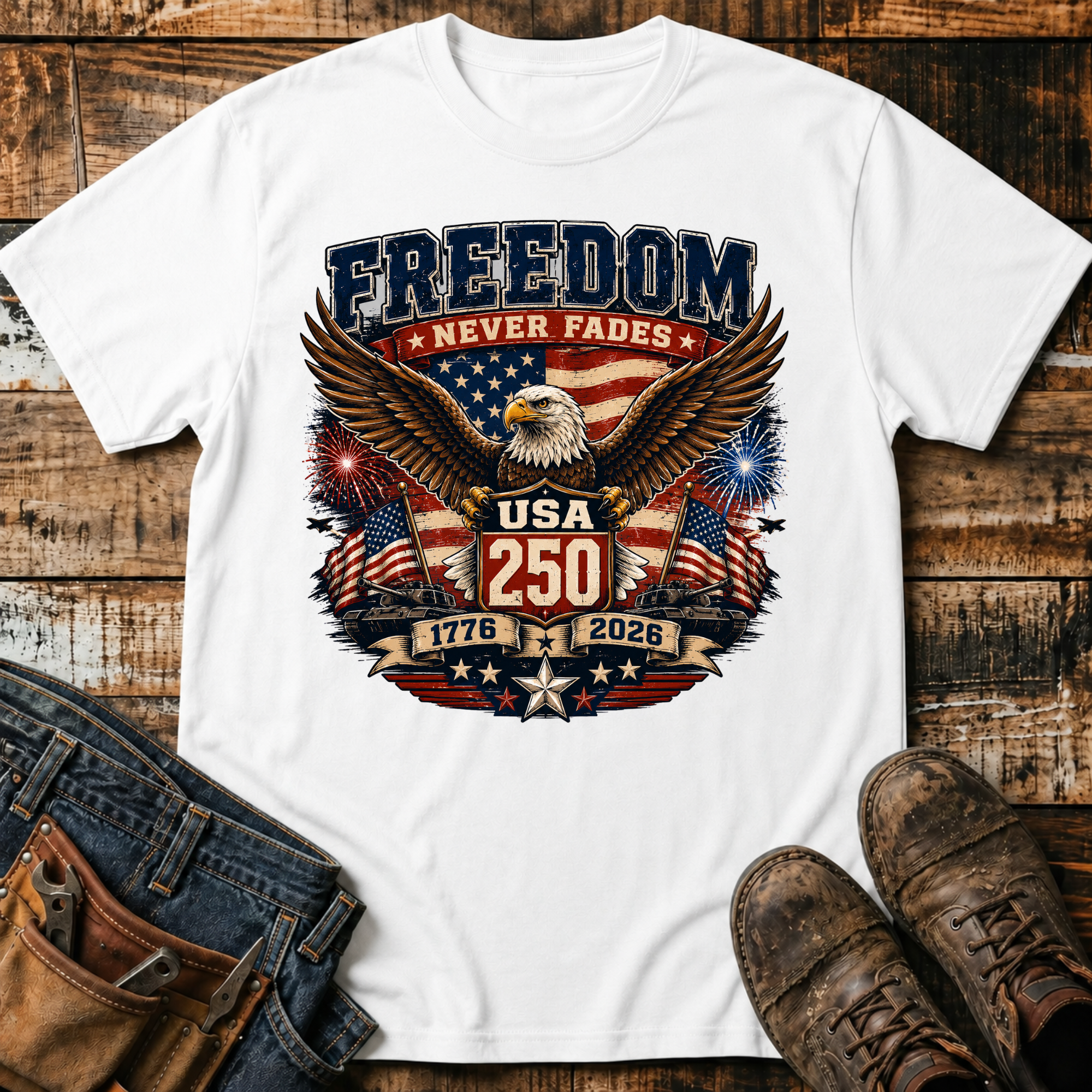 Freedom Never Fades Eagle T-Shirt