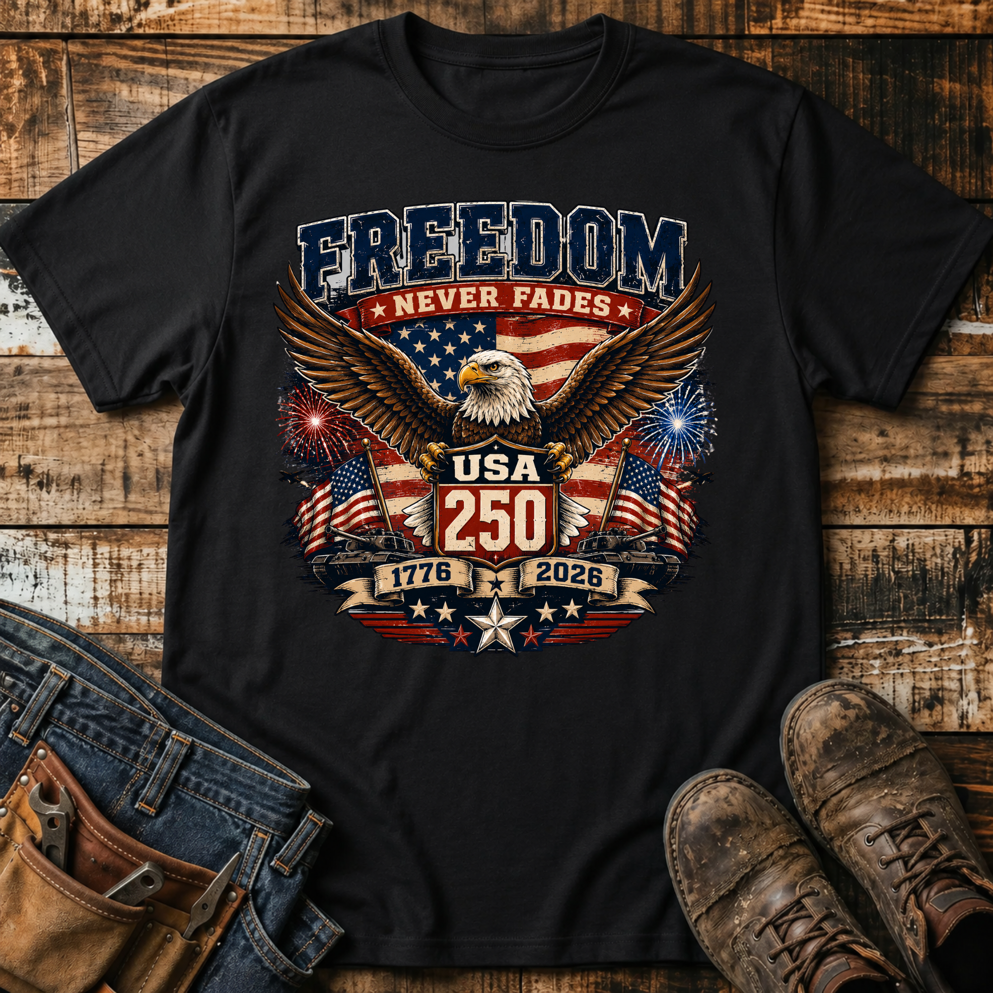 Freedom Never Fades Eagle T-Shirt