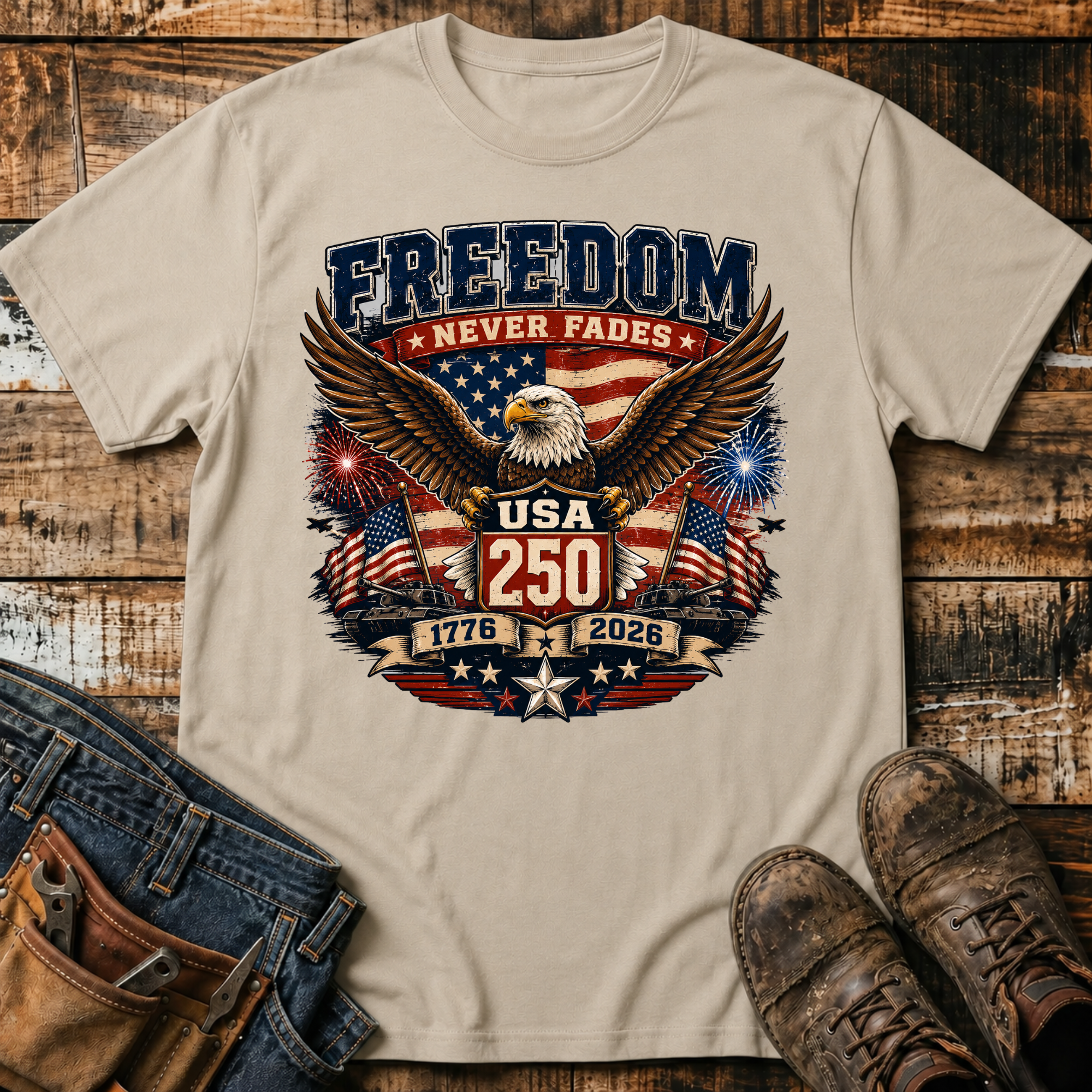 Freedom Never Fades Eagle T-Shirt