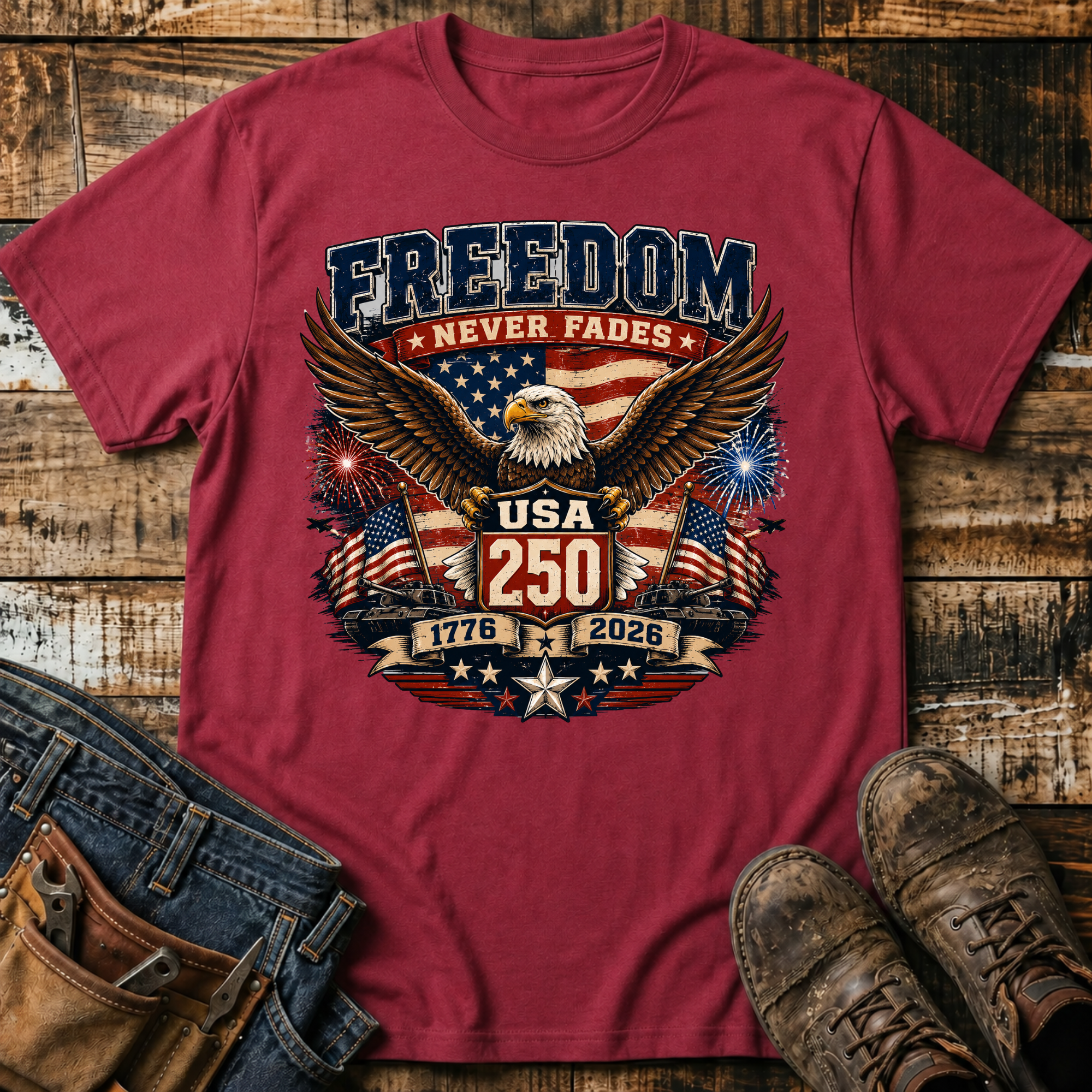 Freedom Never Fades Eagle T-Shirt