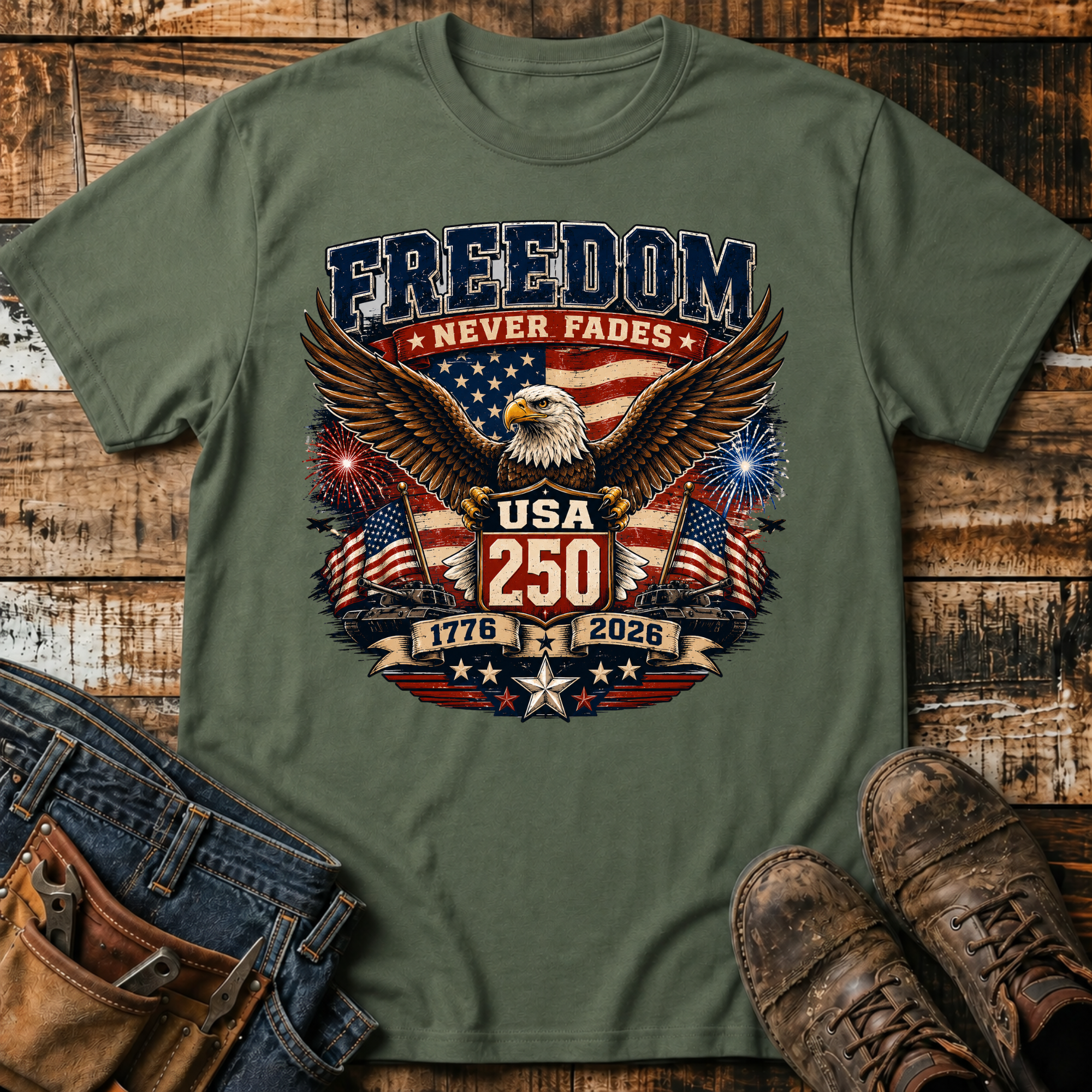 Freedom Never Fades Eagle T-Shirt