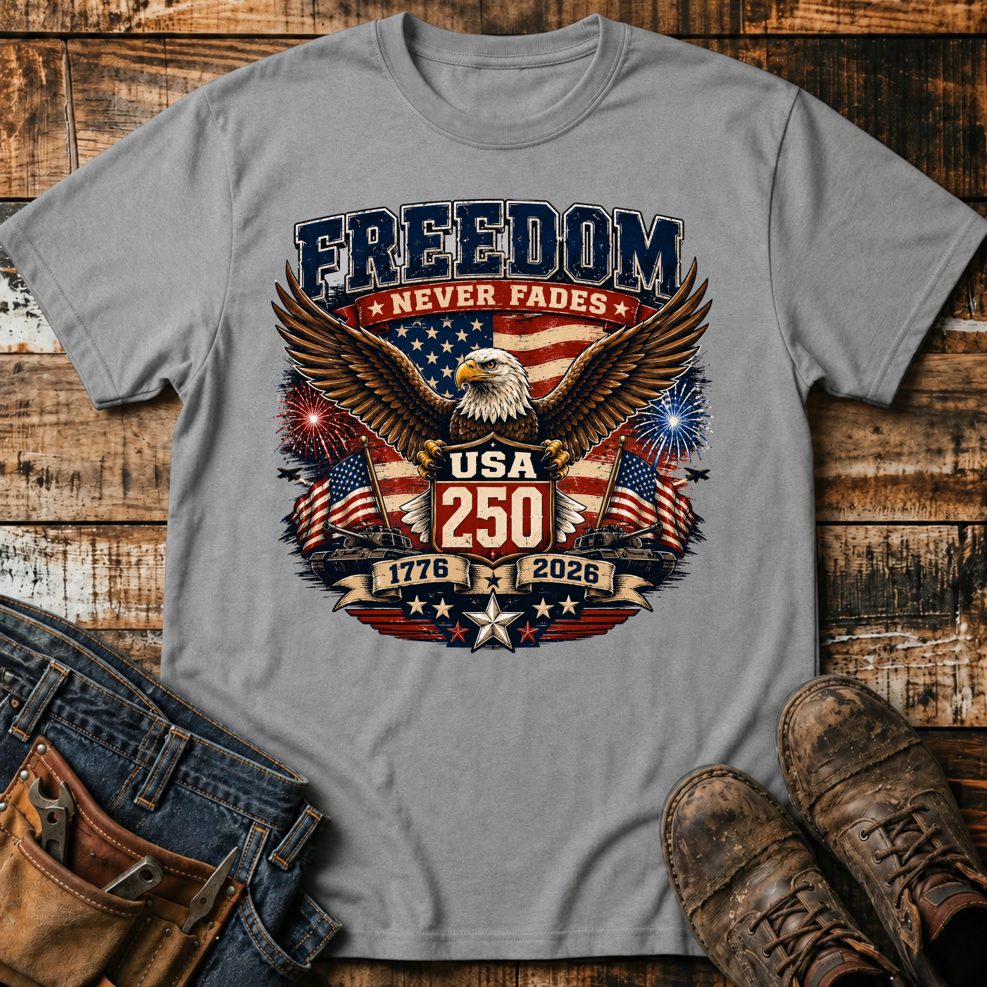 Freedom Never Fades Eagle T-Shirt