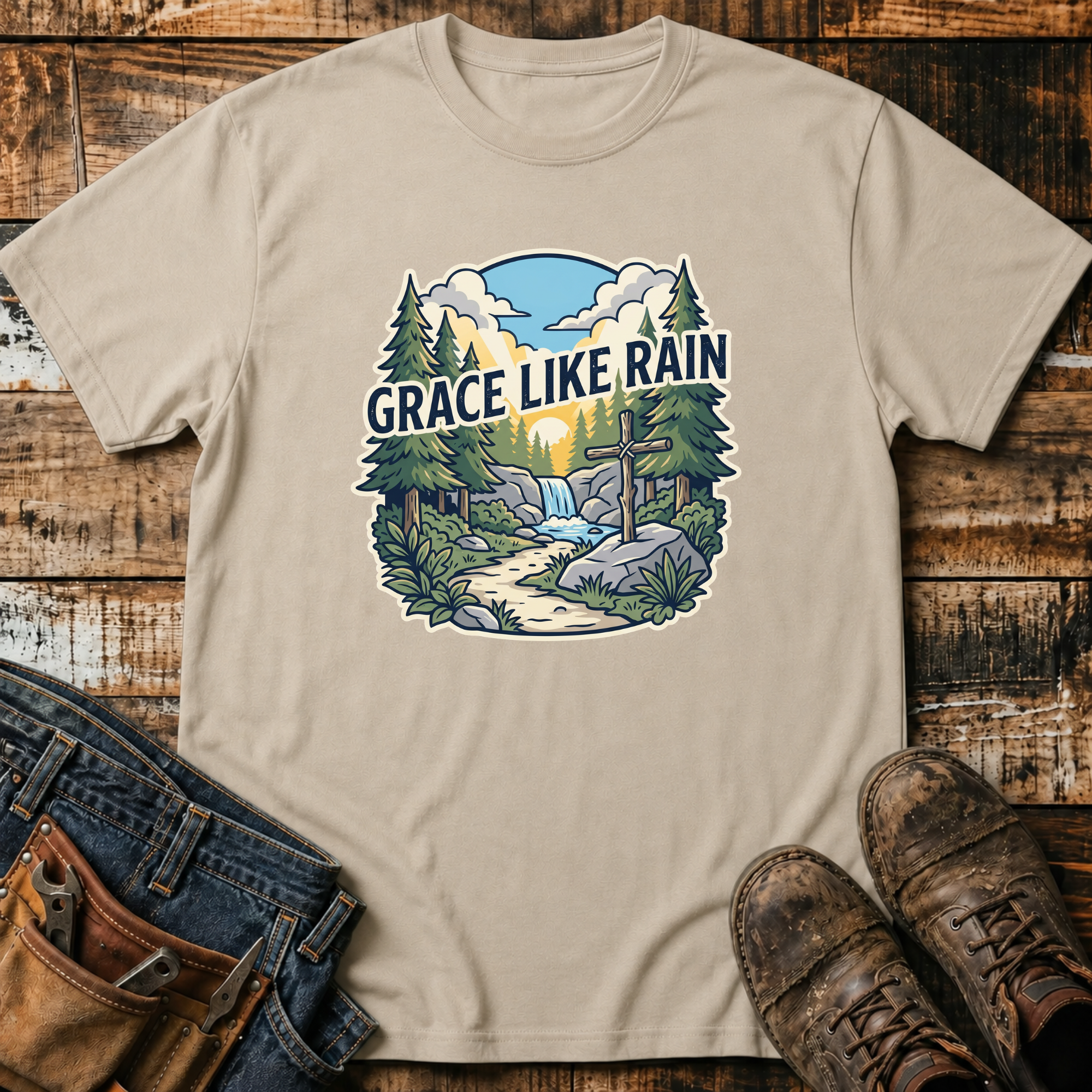 Grace Like Rain Nature T-Shirt
