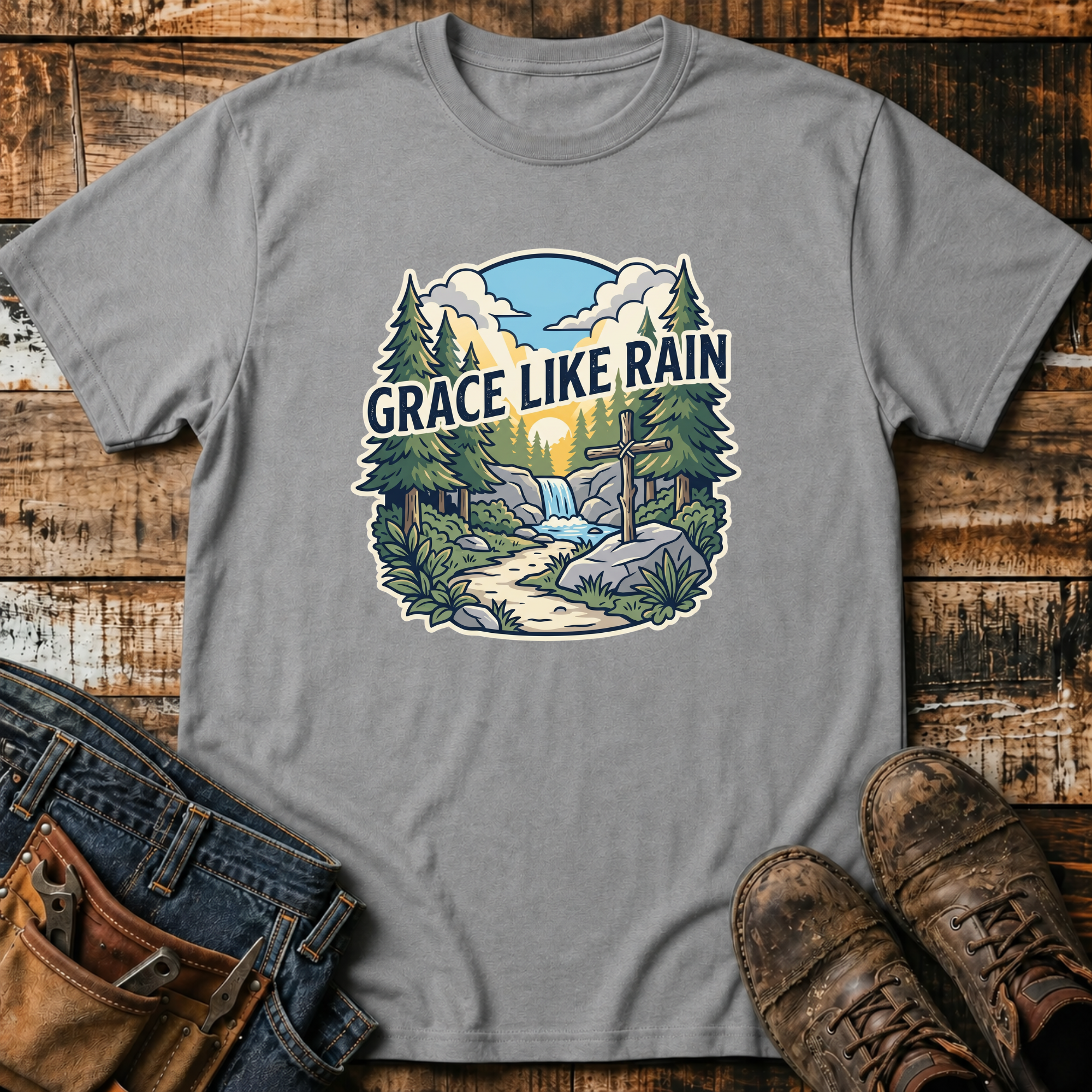 Grace Like Rain Nature T-Shirt