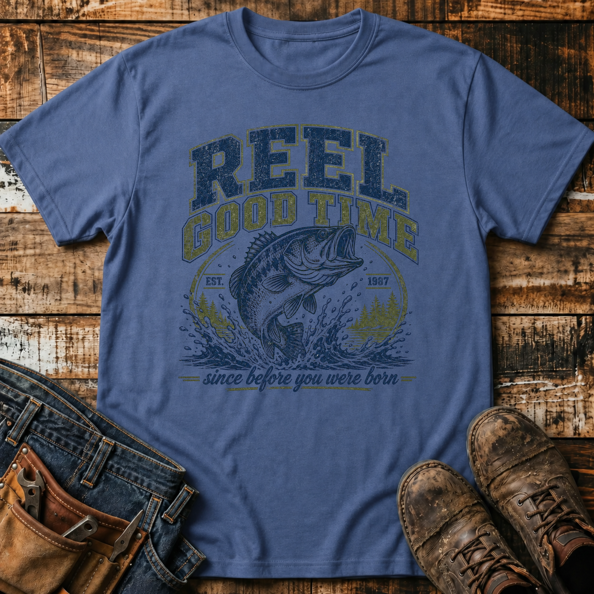 "Reel Good Time" Vintage Bass T-Shirt