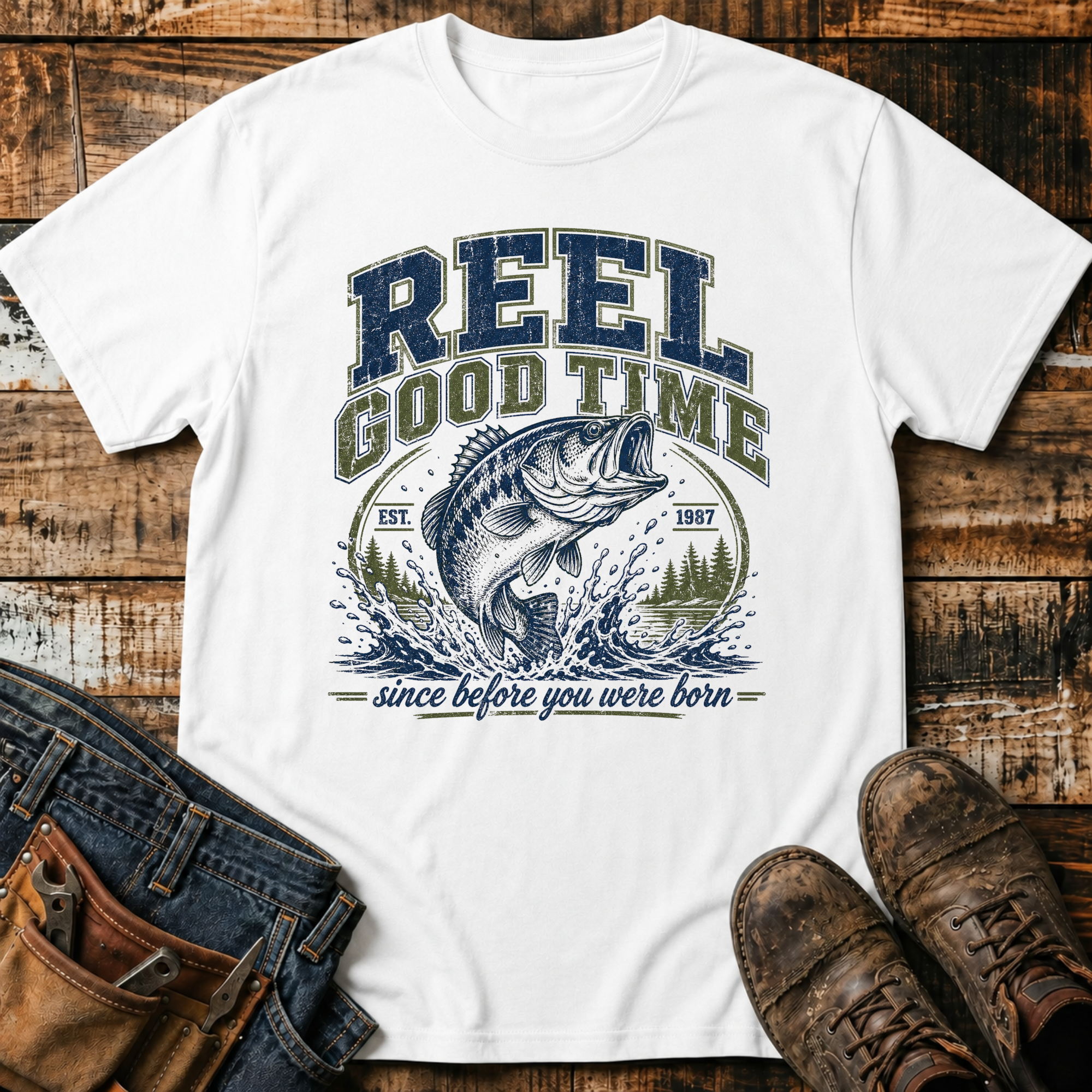 "Reel Good Time" Vintage Bass T-Shirt
