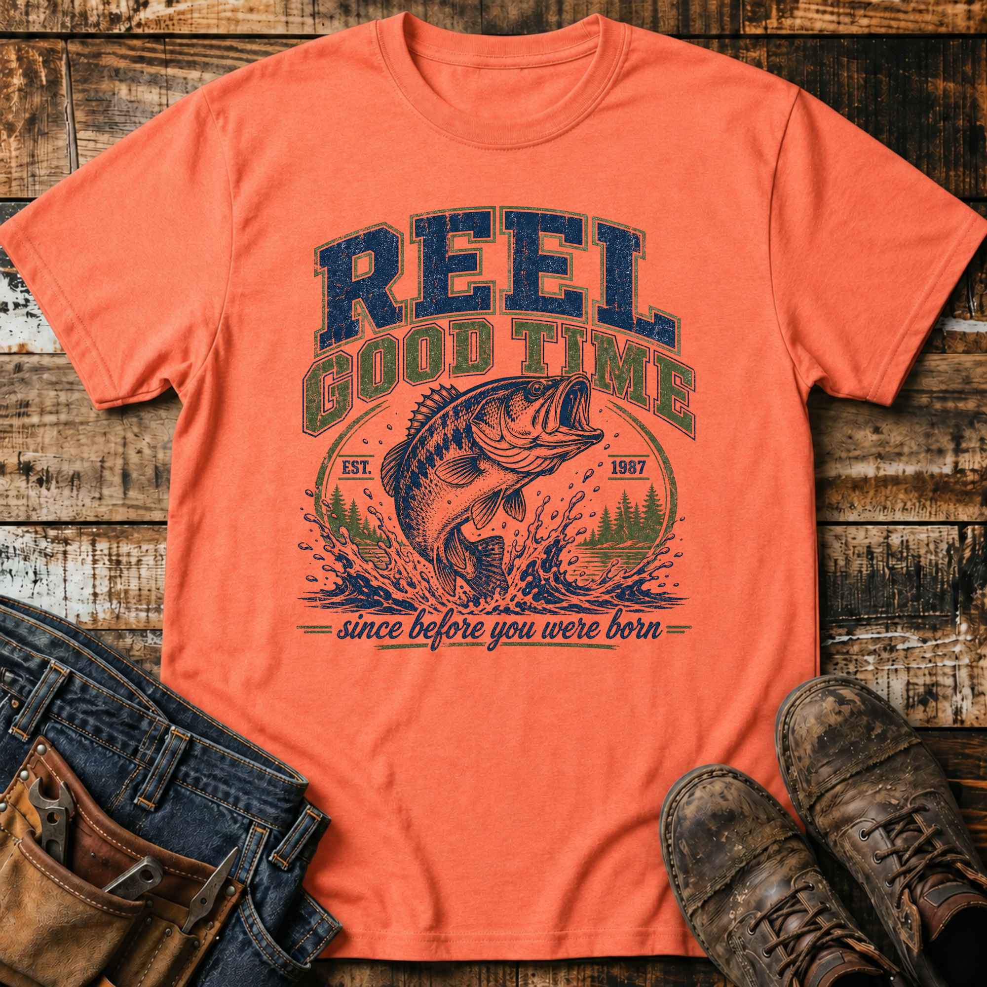 "Reel Good Time" Vintage Bass T-Shirt