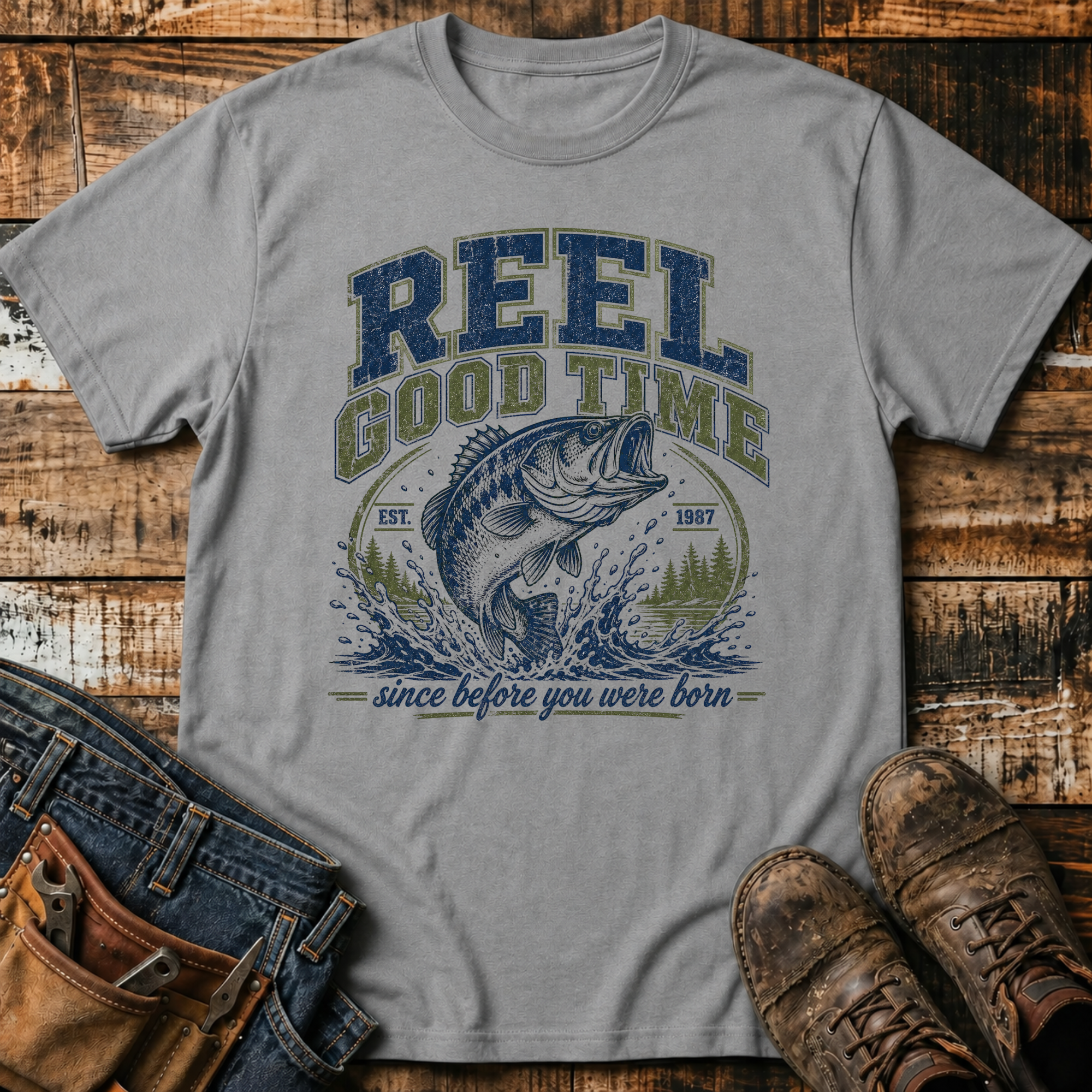 "Reel Good Time" Vintage Bass T-Shirt