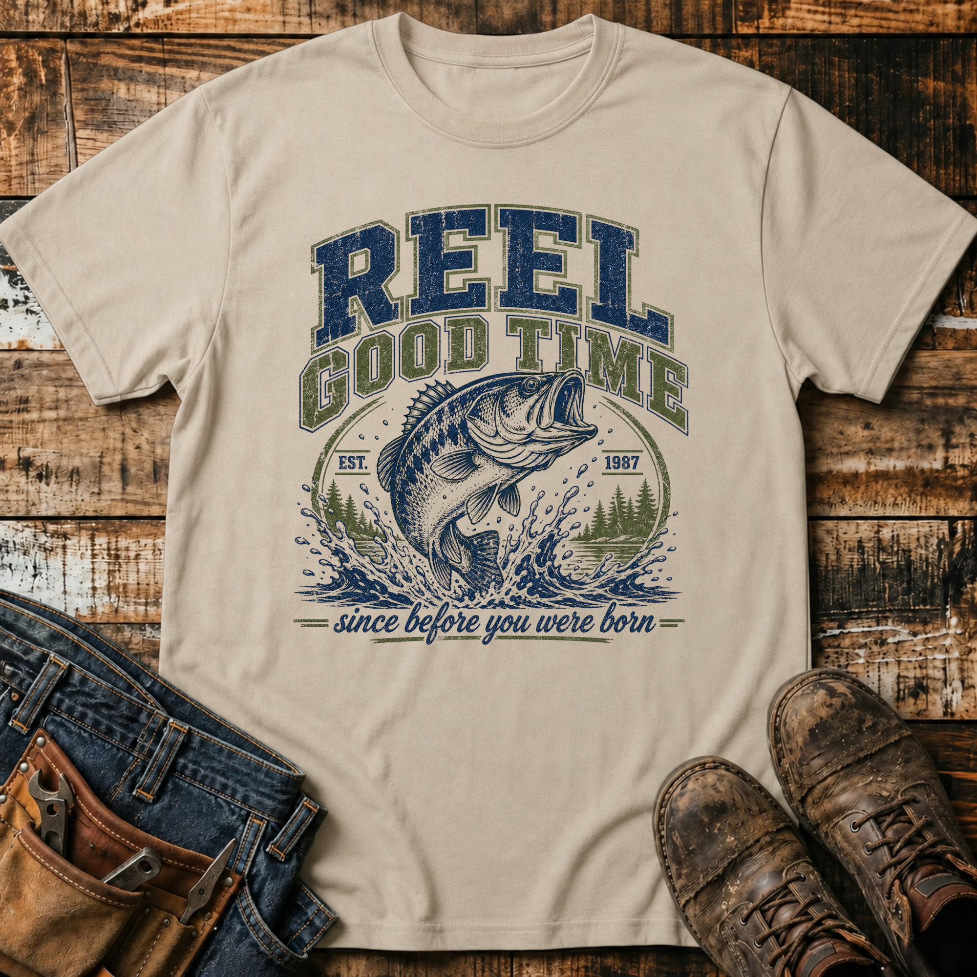 "Reel Good Time" Vintage Bass T-Shirt