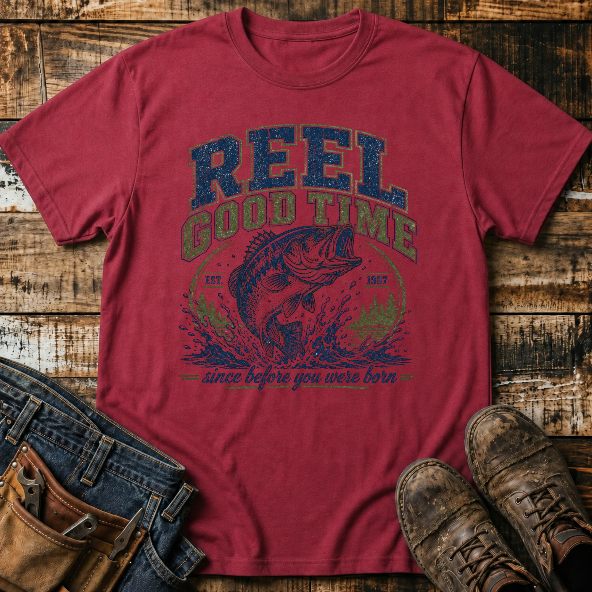 "Reel Good Time" Vintage Bass T-Shirt