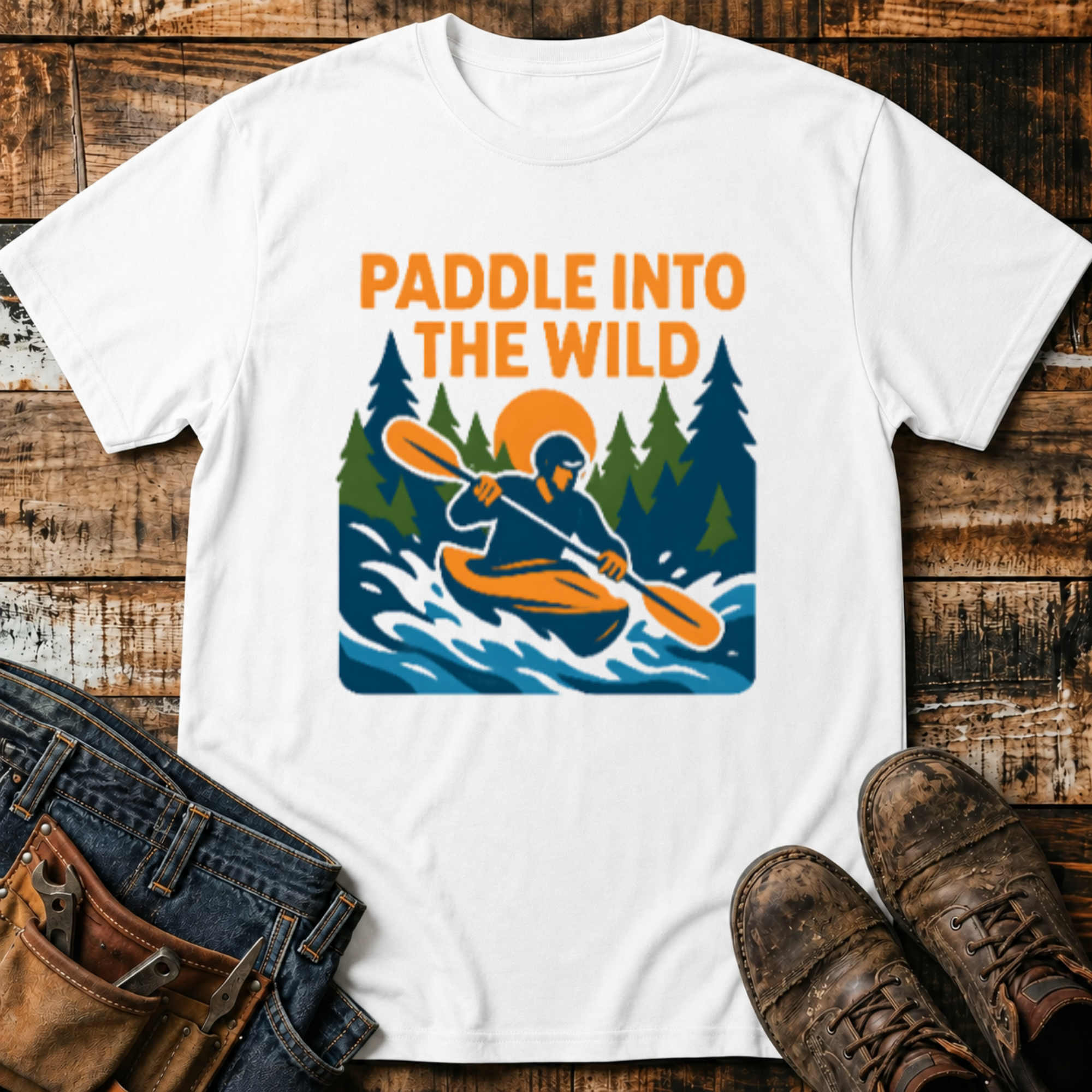 Paddle Into The Wild Kayaking T-Shirt