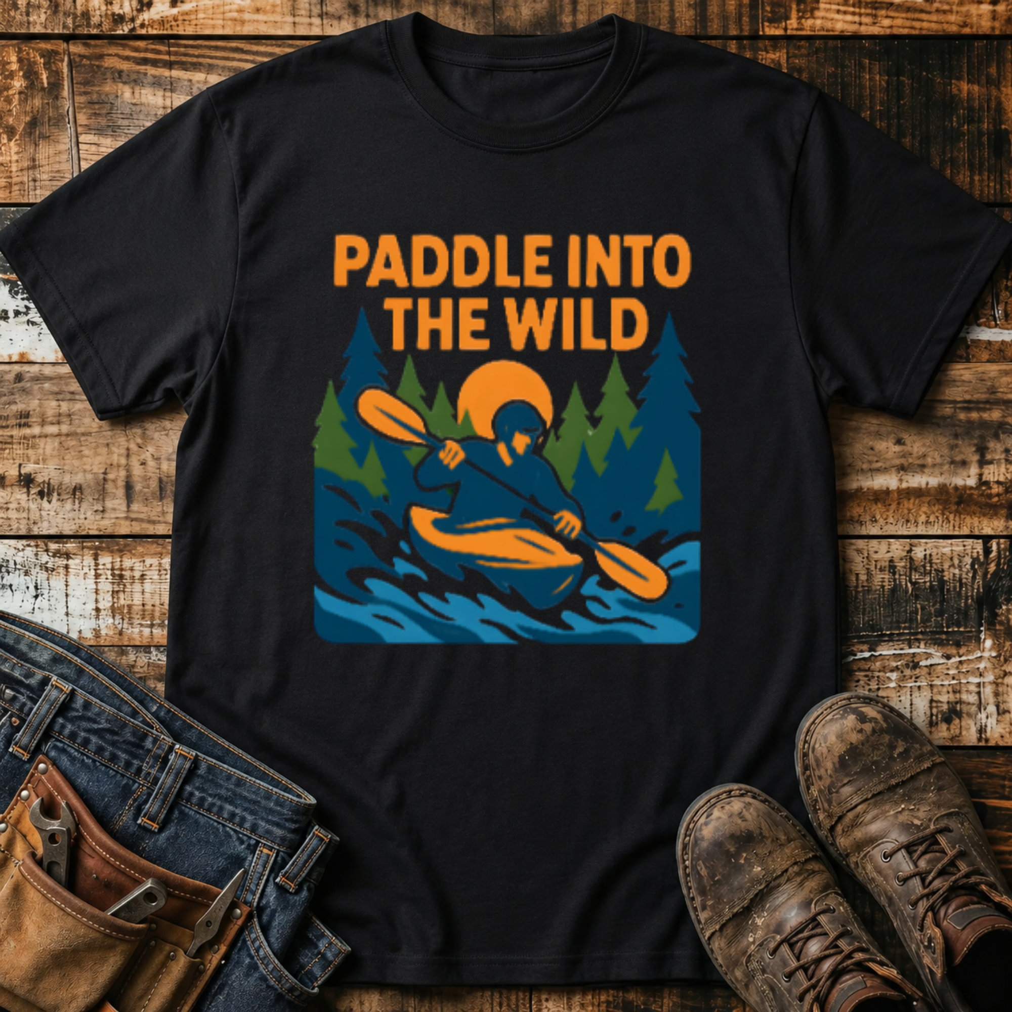 Paddle Into The Wild Kayaking T-Shirt