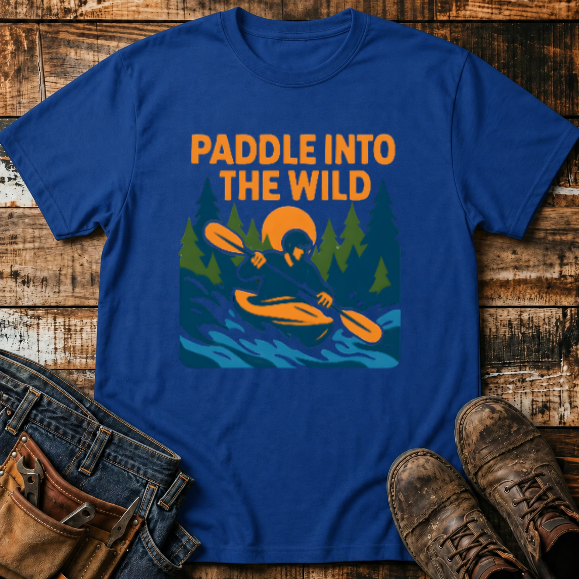 Paddle Into The Wild Kayaking T-Shirt