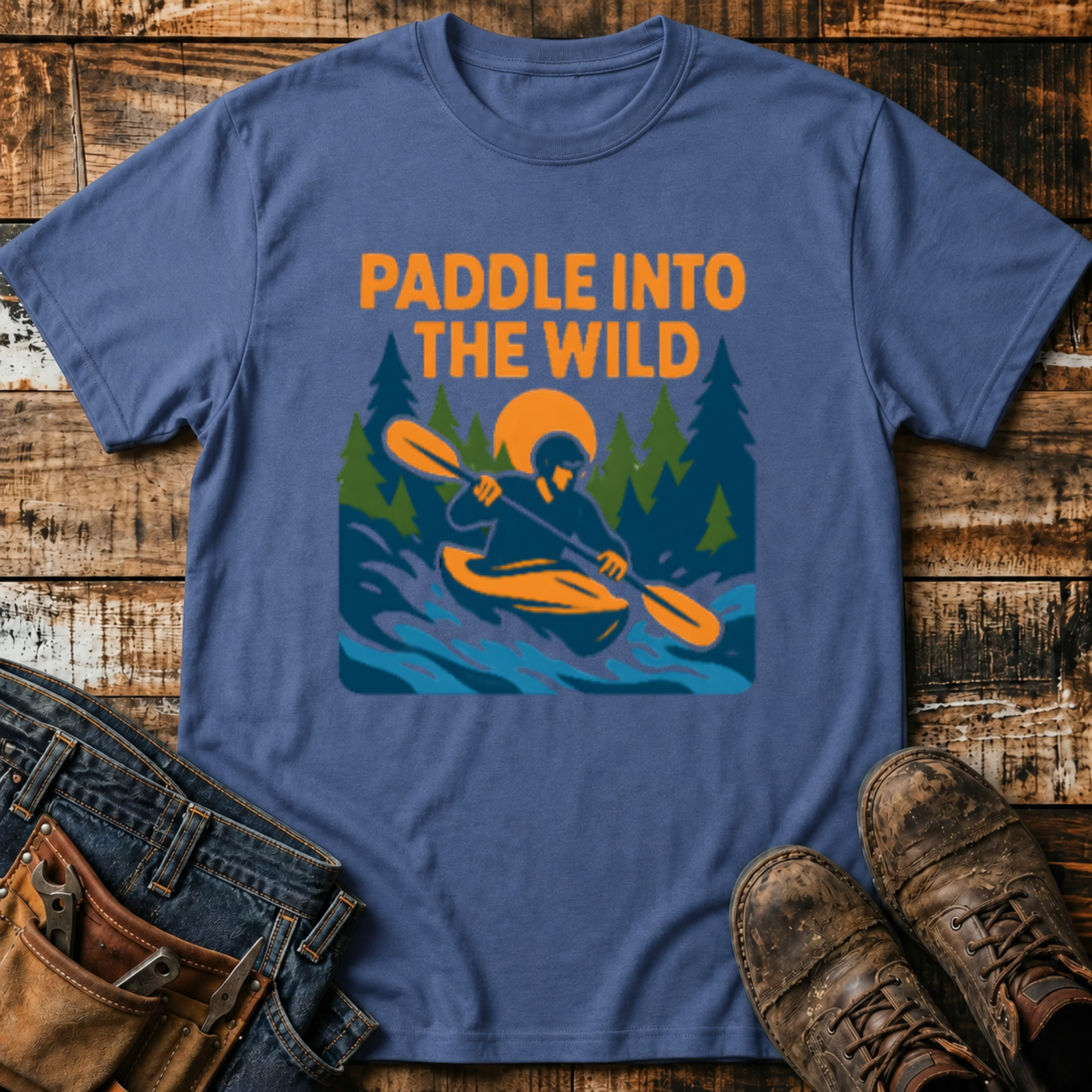 Paddle Into The Wild Kayaking T-Shirt