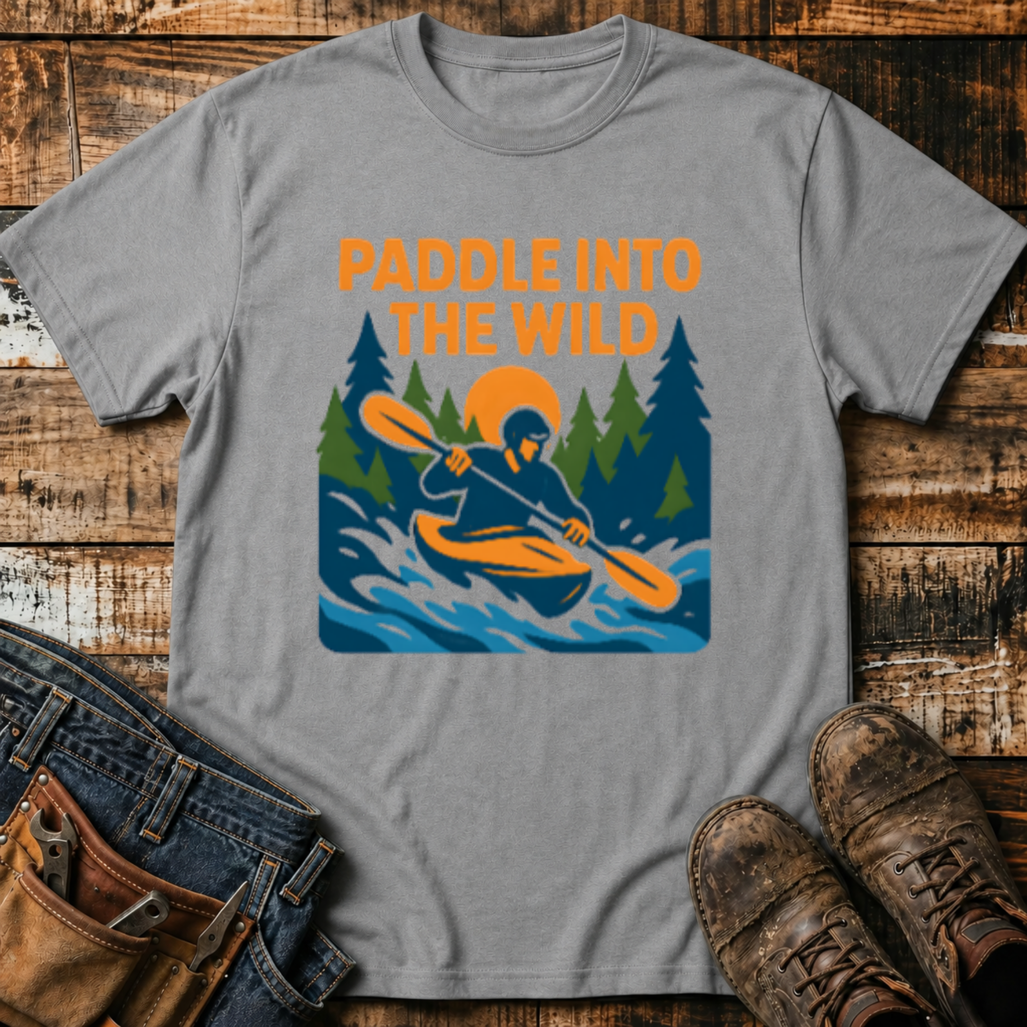 Paddle Into The Wild Kayaking T-Shirt
