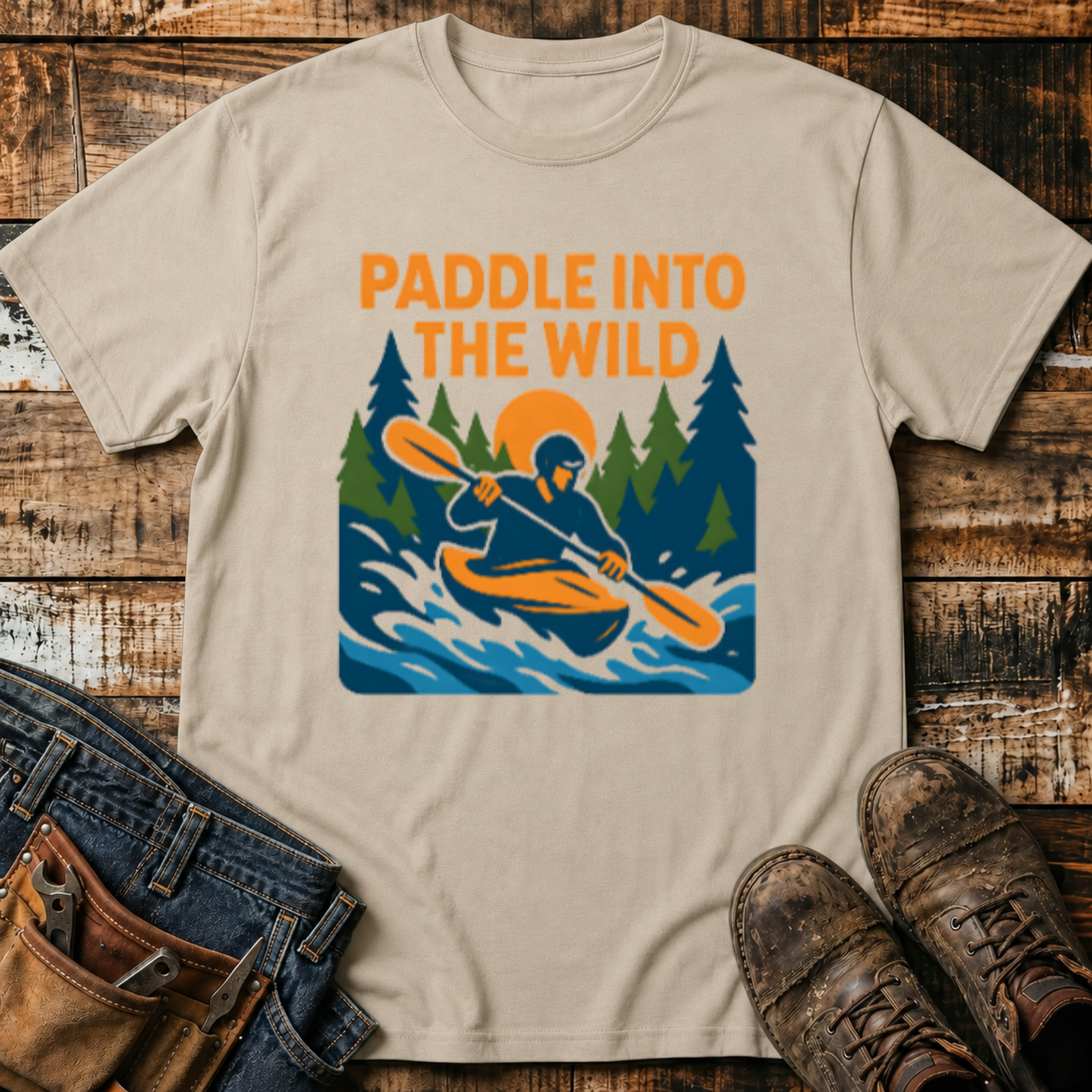 Paddle Into The Wild Kayaking T-Shirt