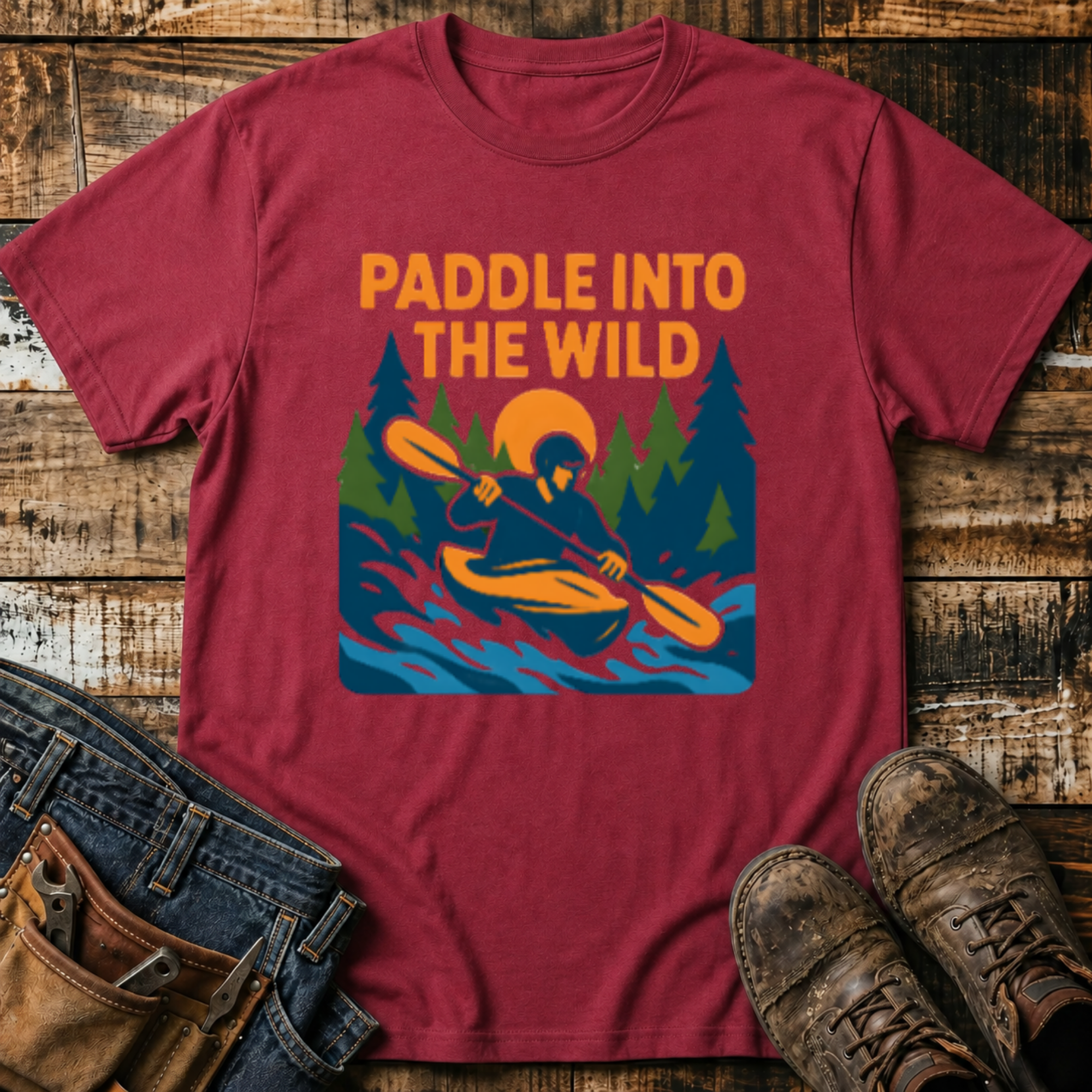 Paddle Into The Wild Kayaking T-Shirt