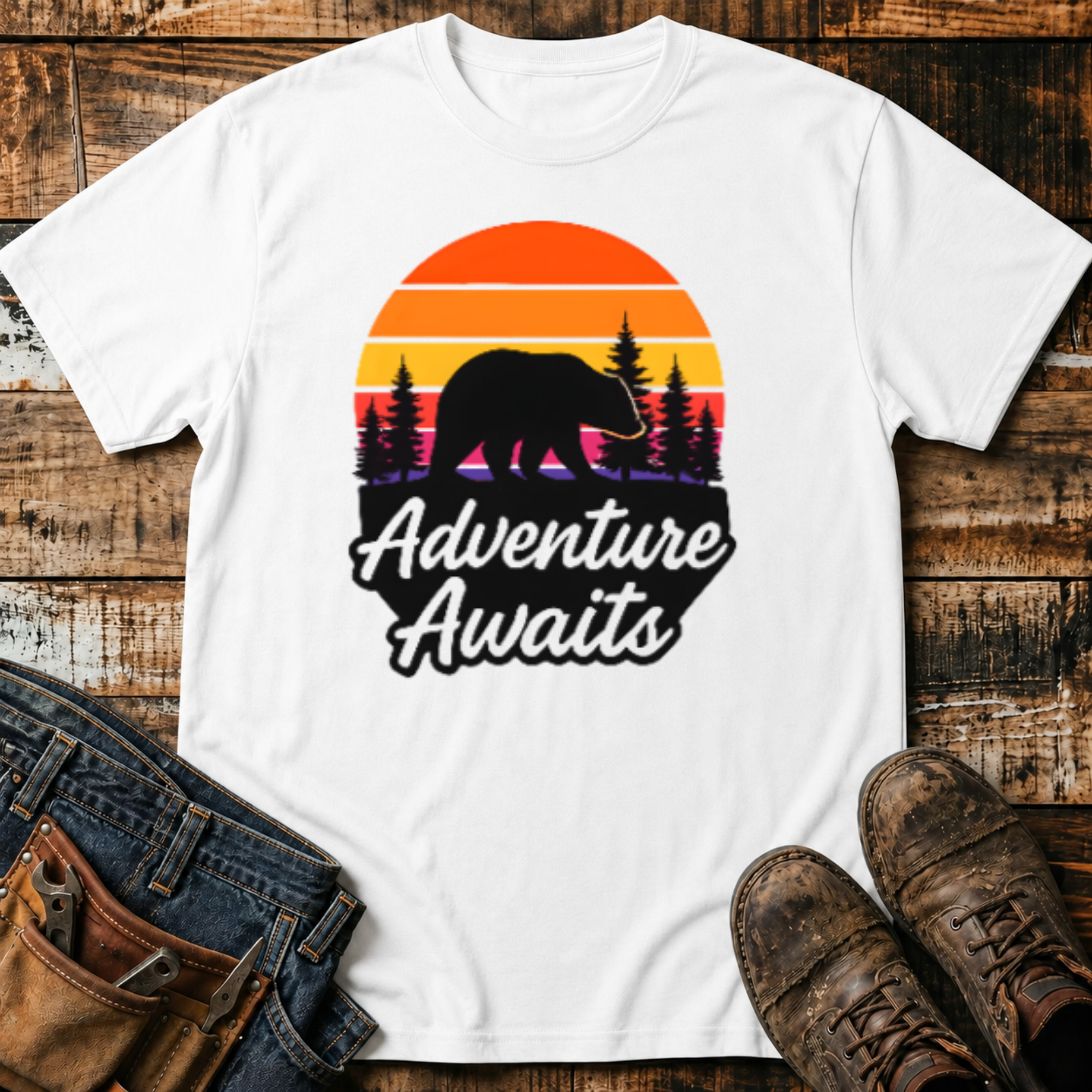Adventure Awaits Bear T-Shirt