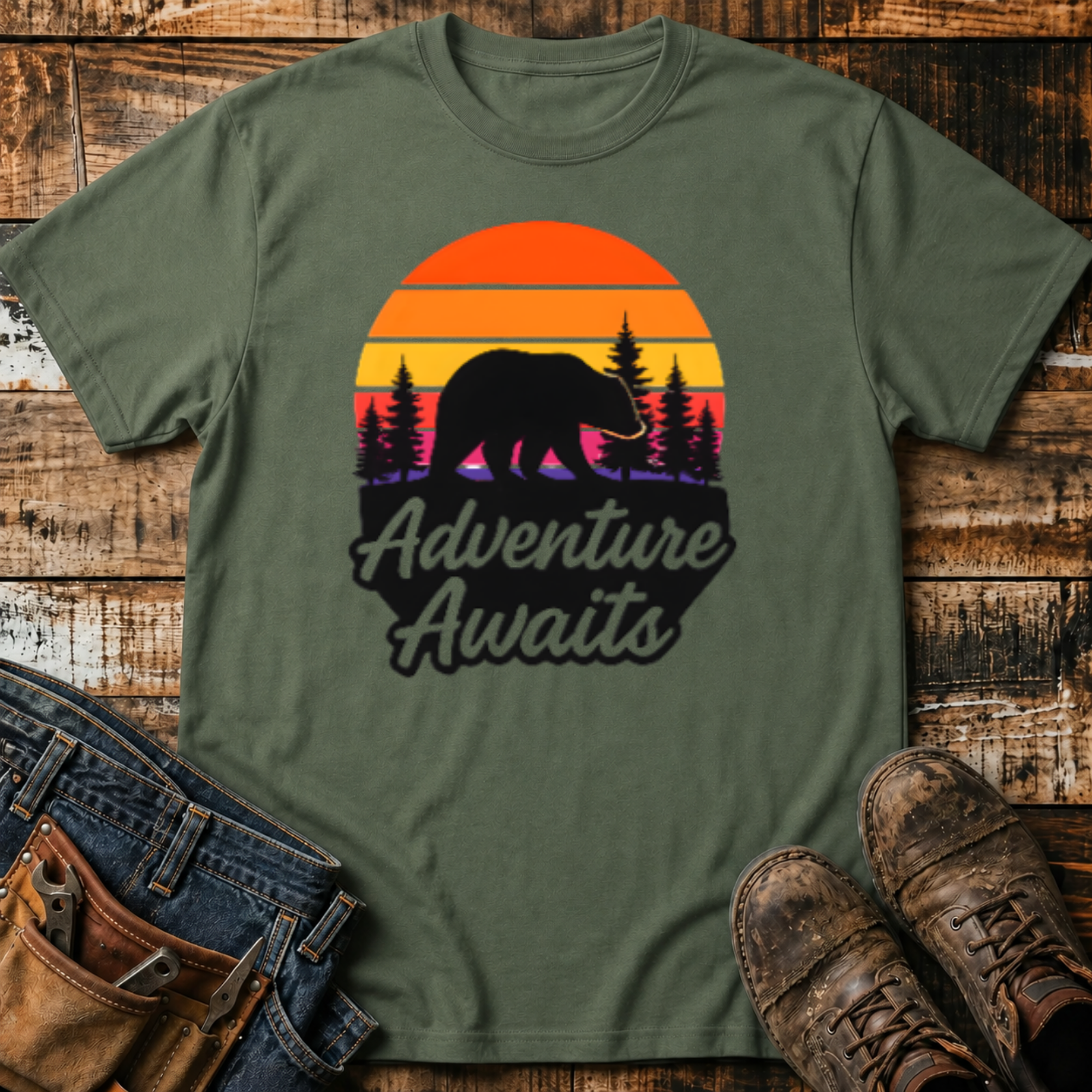 Adventure Awaits Bear T-Shirt