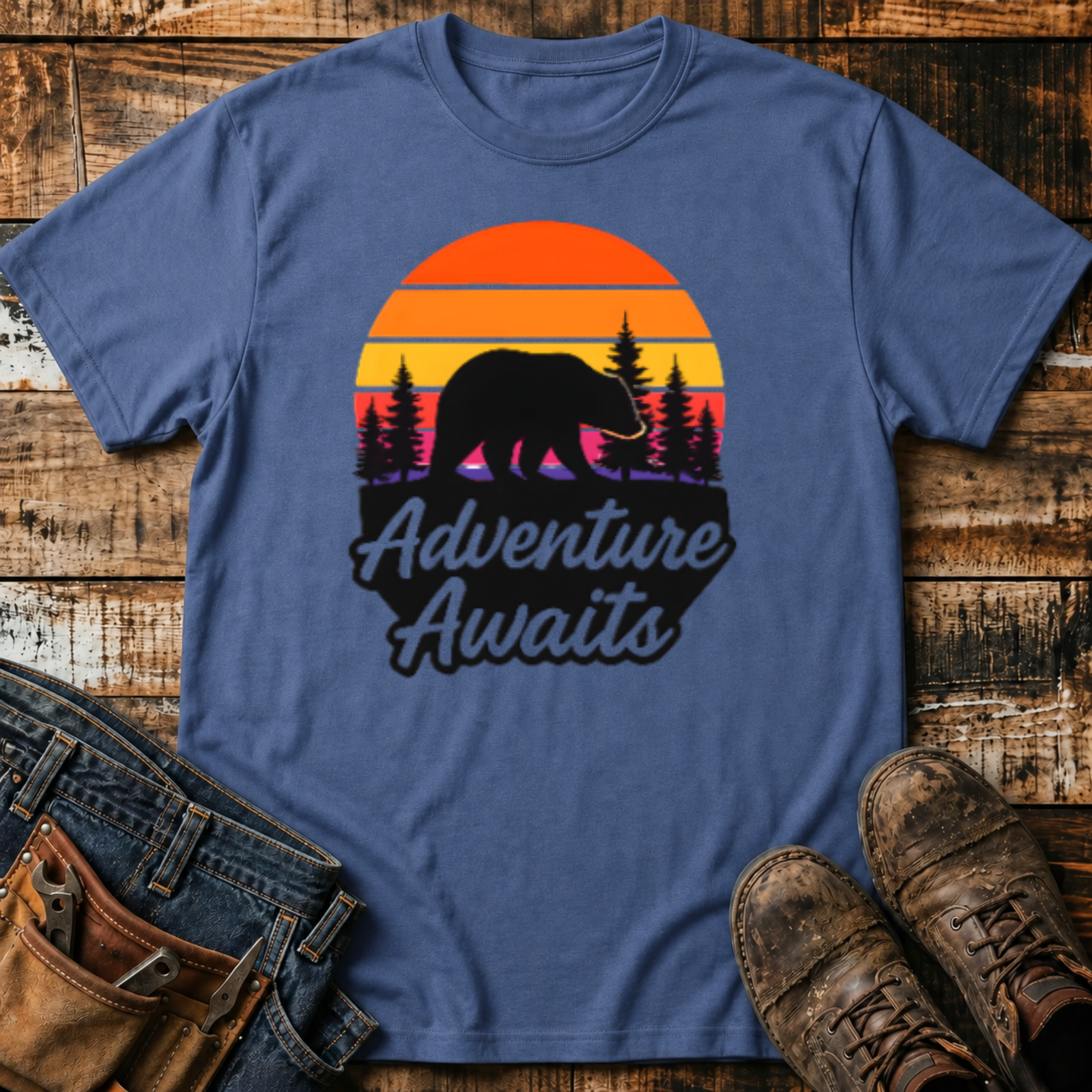 Adventure Awaits Bear T-Shirt