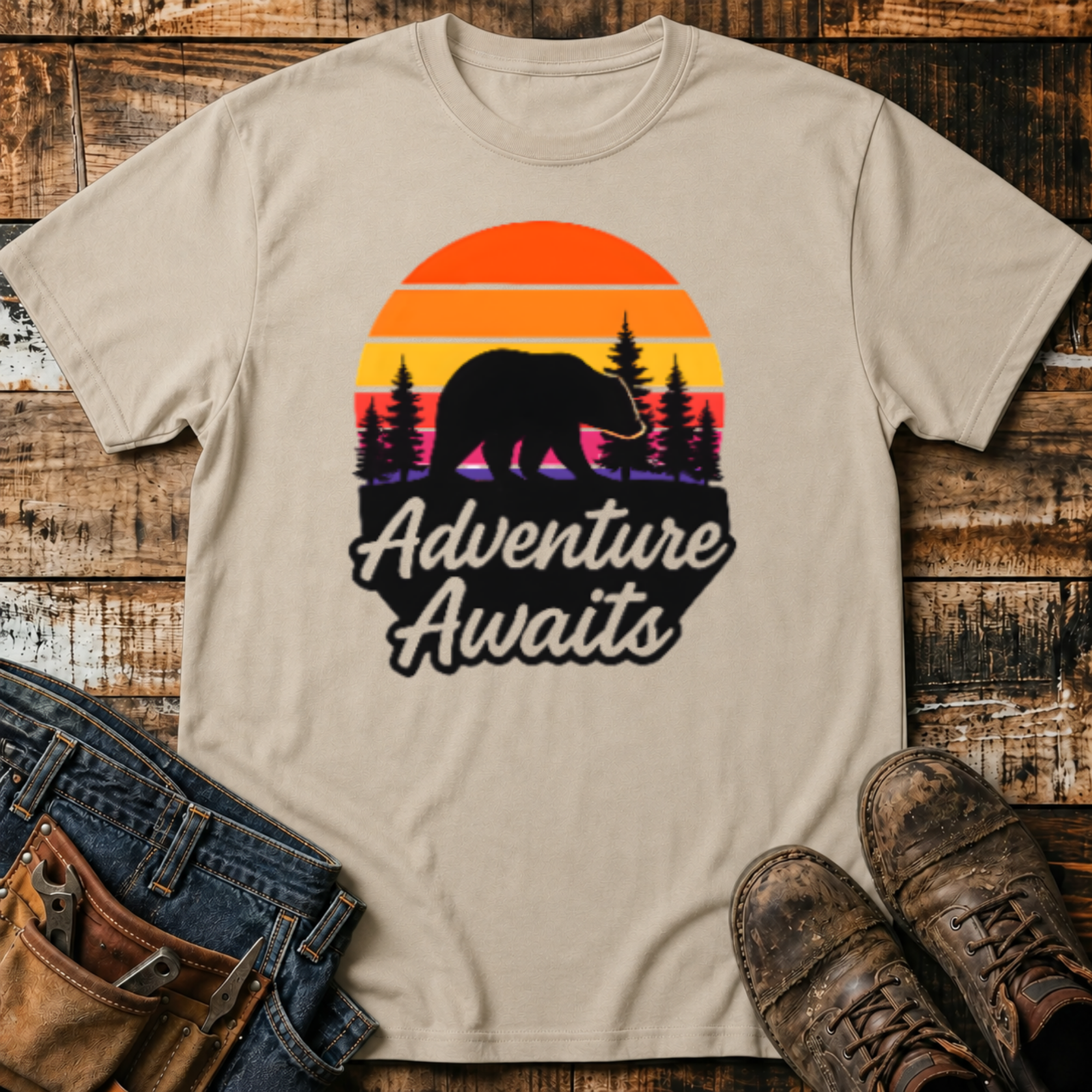Adventure Awaits Bear T-Shirt