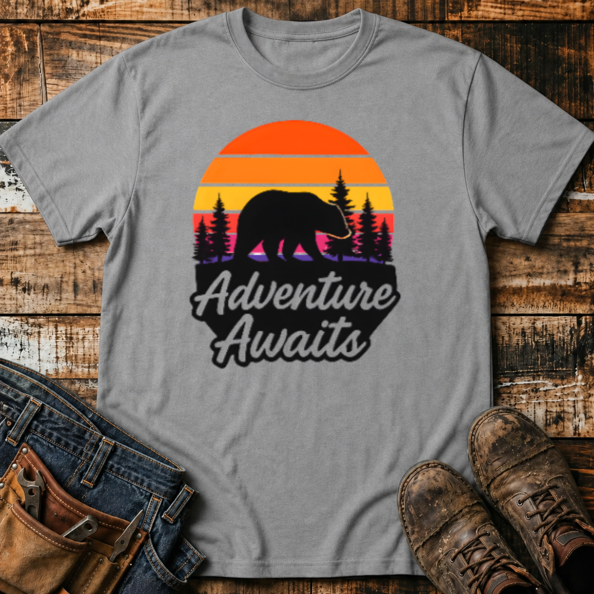 Adventure Awaits Bear T-Shirt