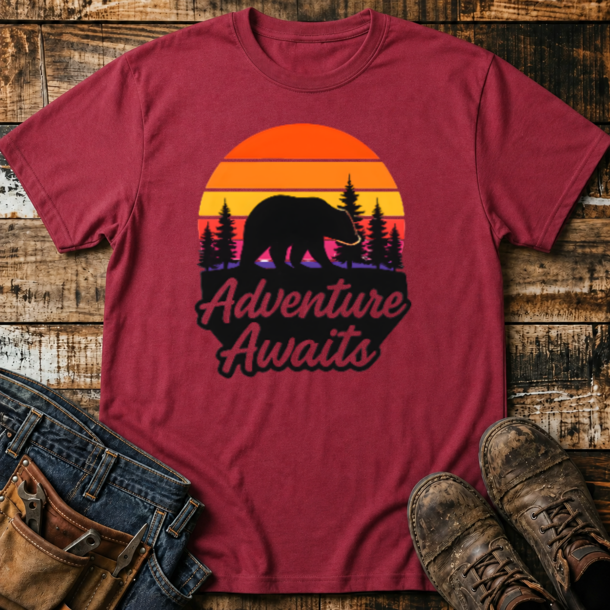 Adventure Awaits Bear T-Shirt