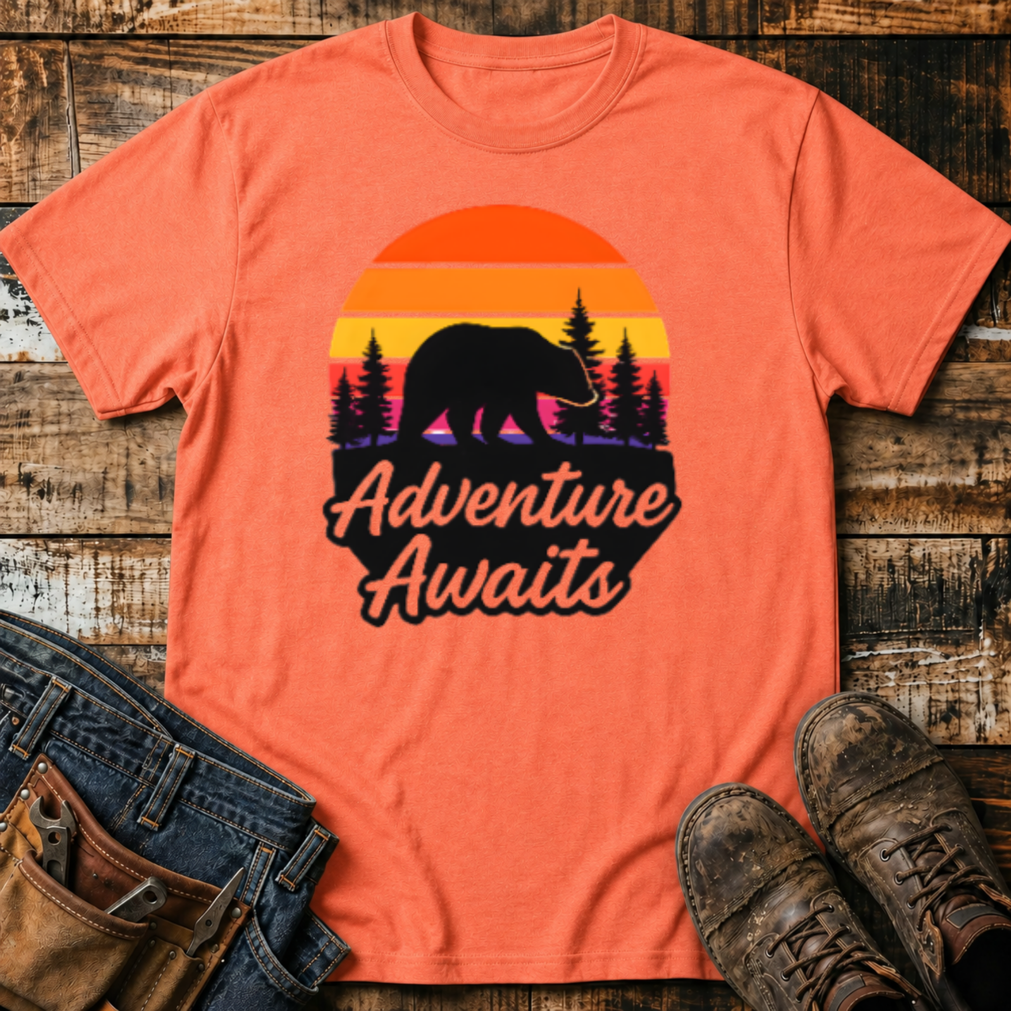 Adventure Awaits Bear T-Shirt