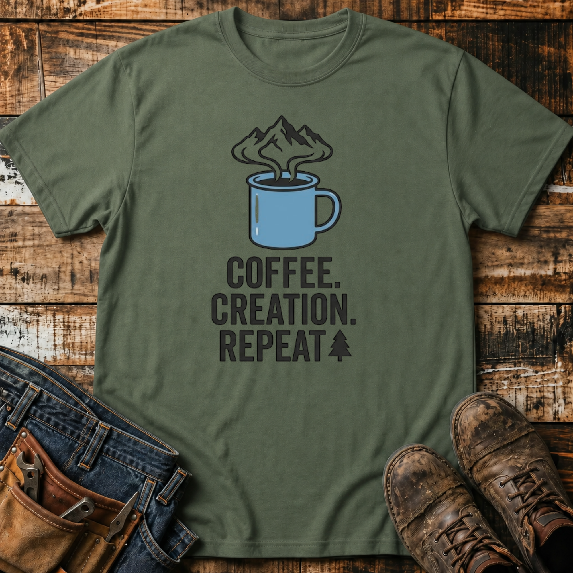 Coffee. Creation. Repeat. T-Shirt