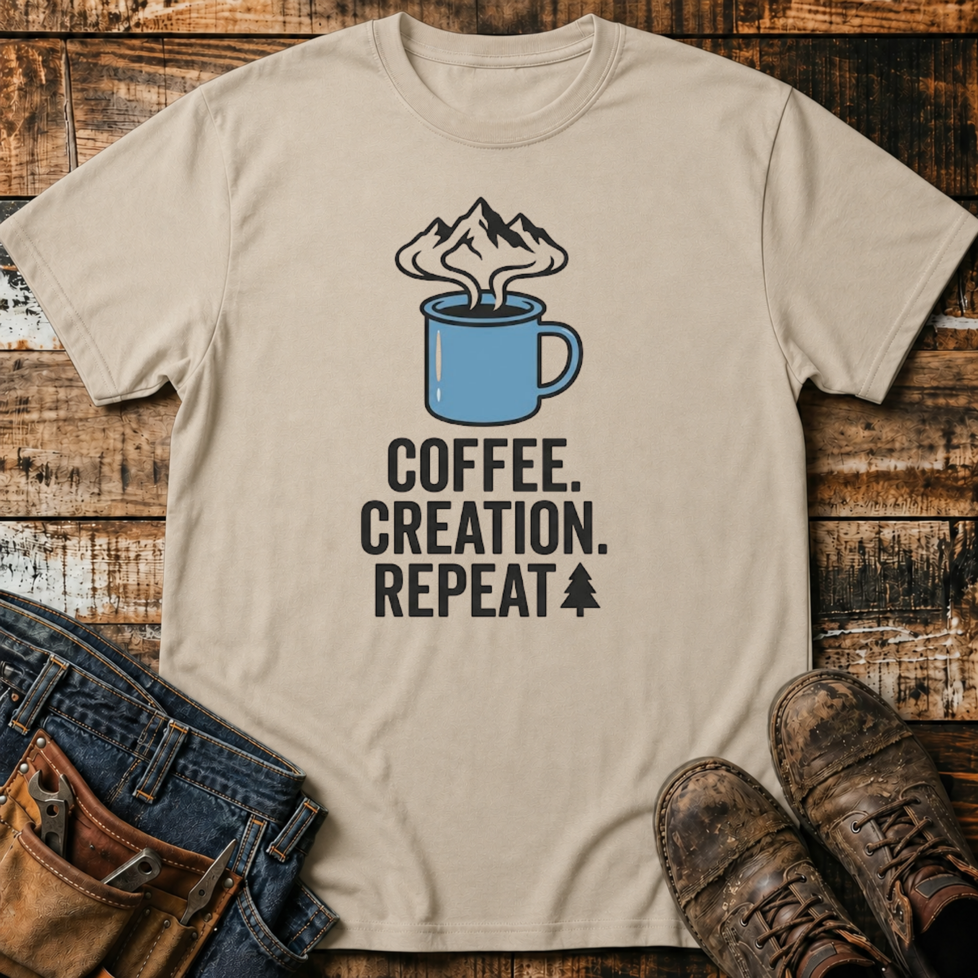 Coffee. Creation. Repeat. T-Shirt
