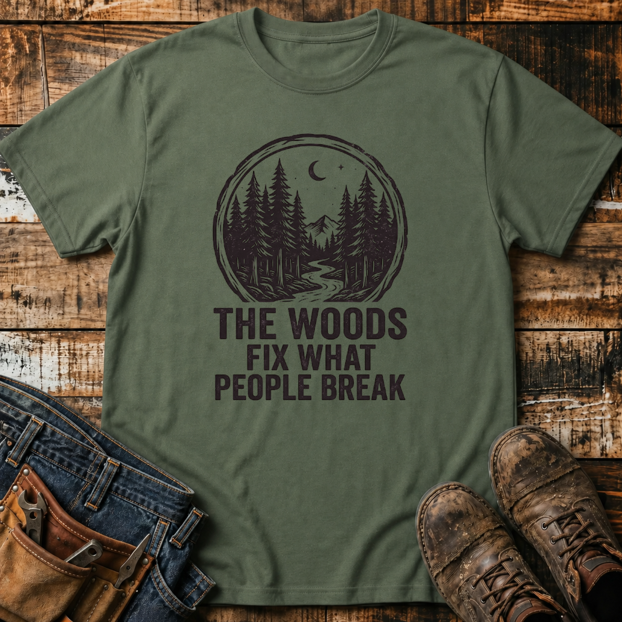 The Woods Fix What People Break T-Shirt