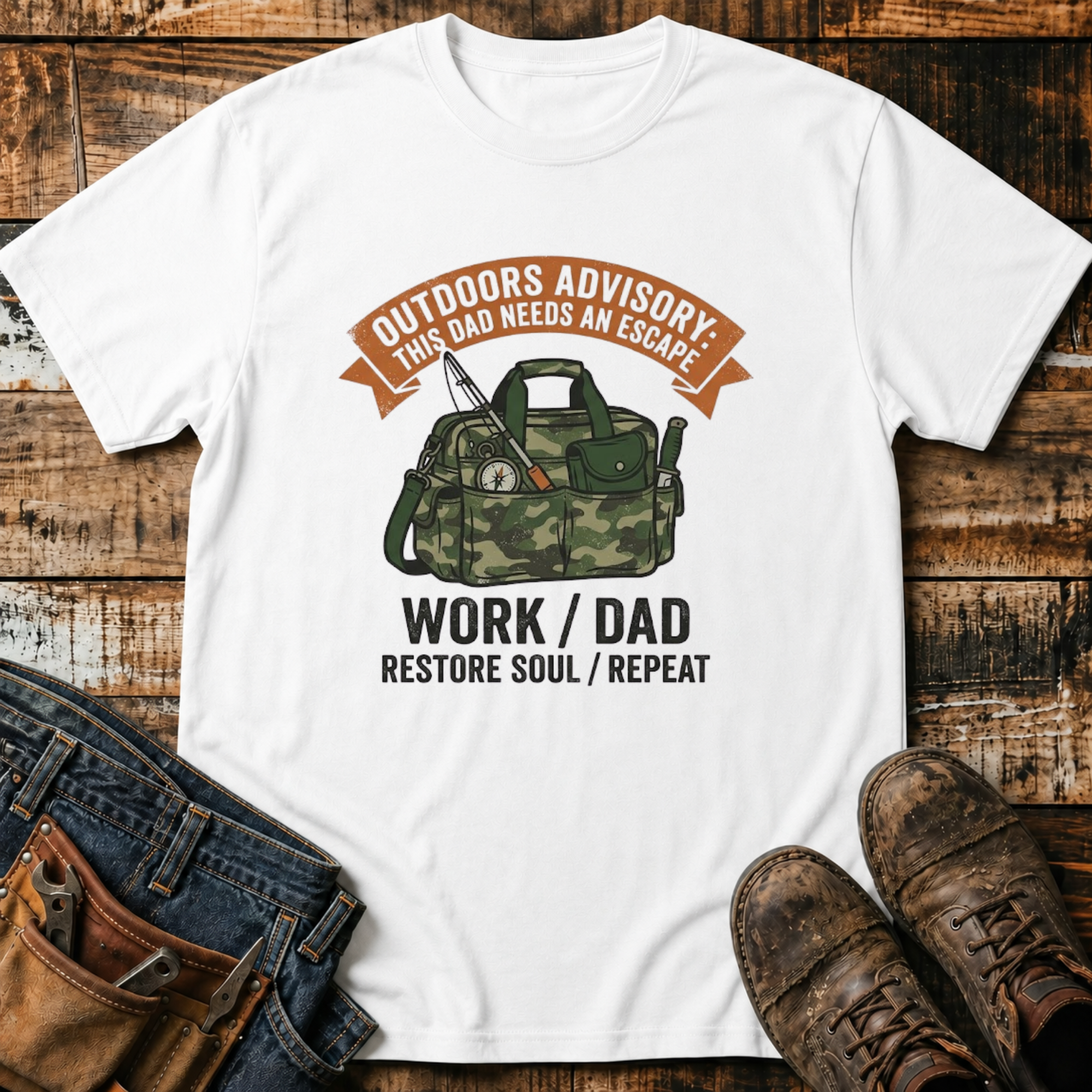 Outdoors Advisory Dad T-Shirt