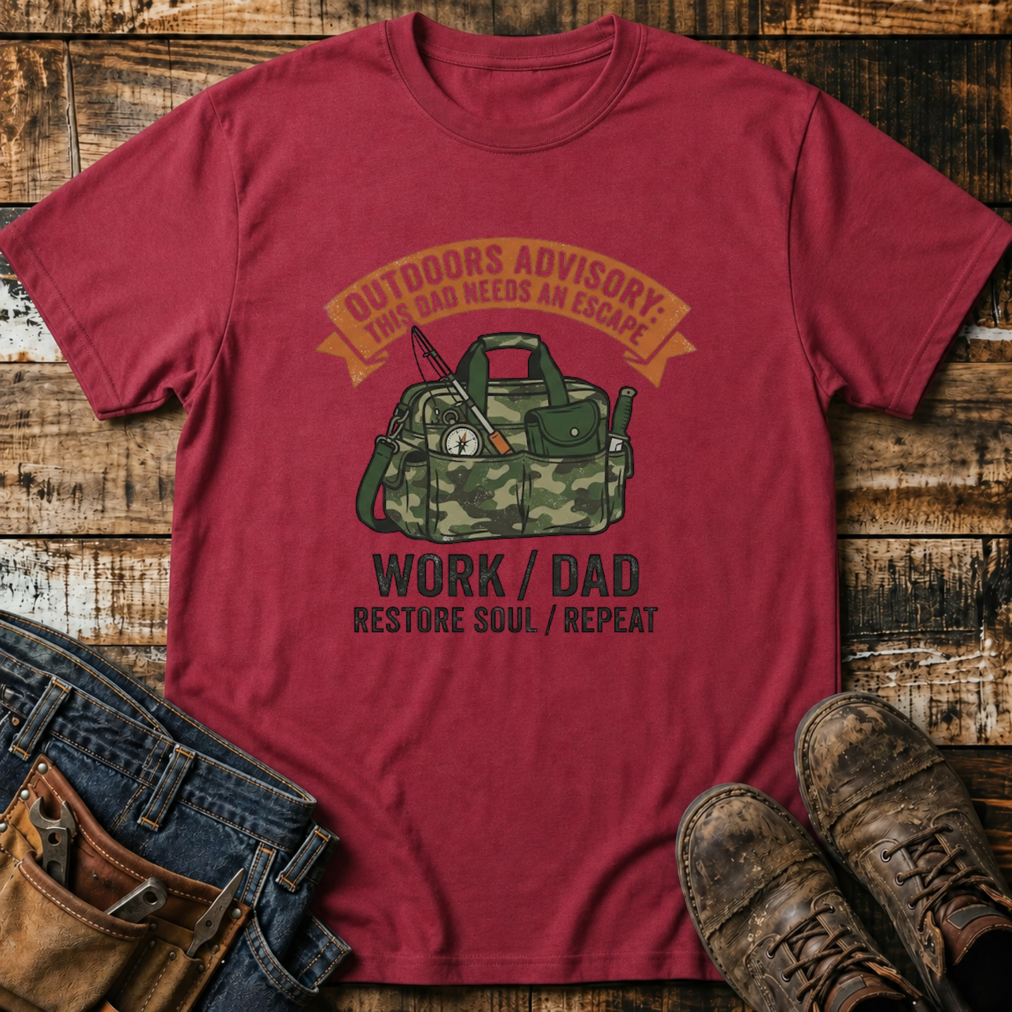Outdoors Advisory Dad T-Shirt