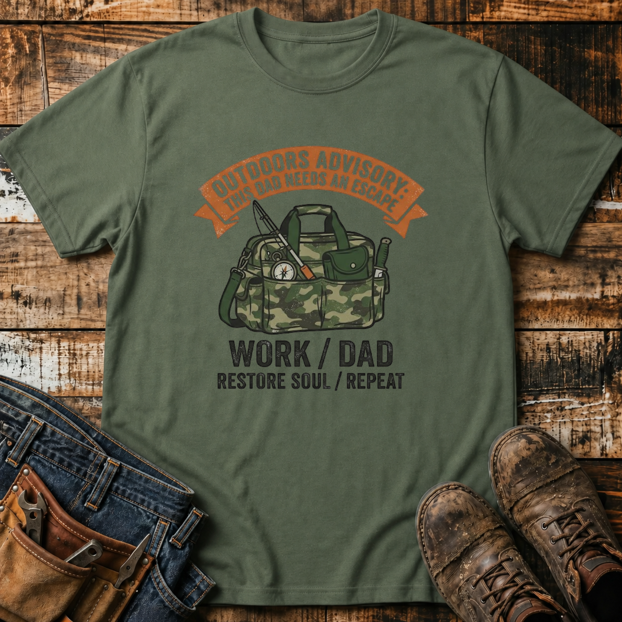 Outdoors Advisory Dad T-Shirt