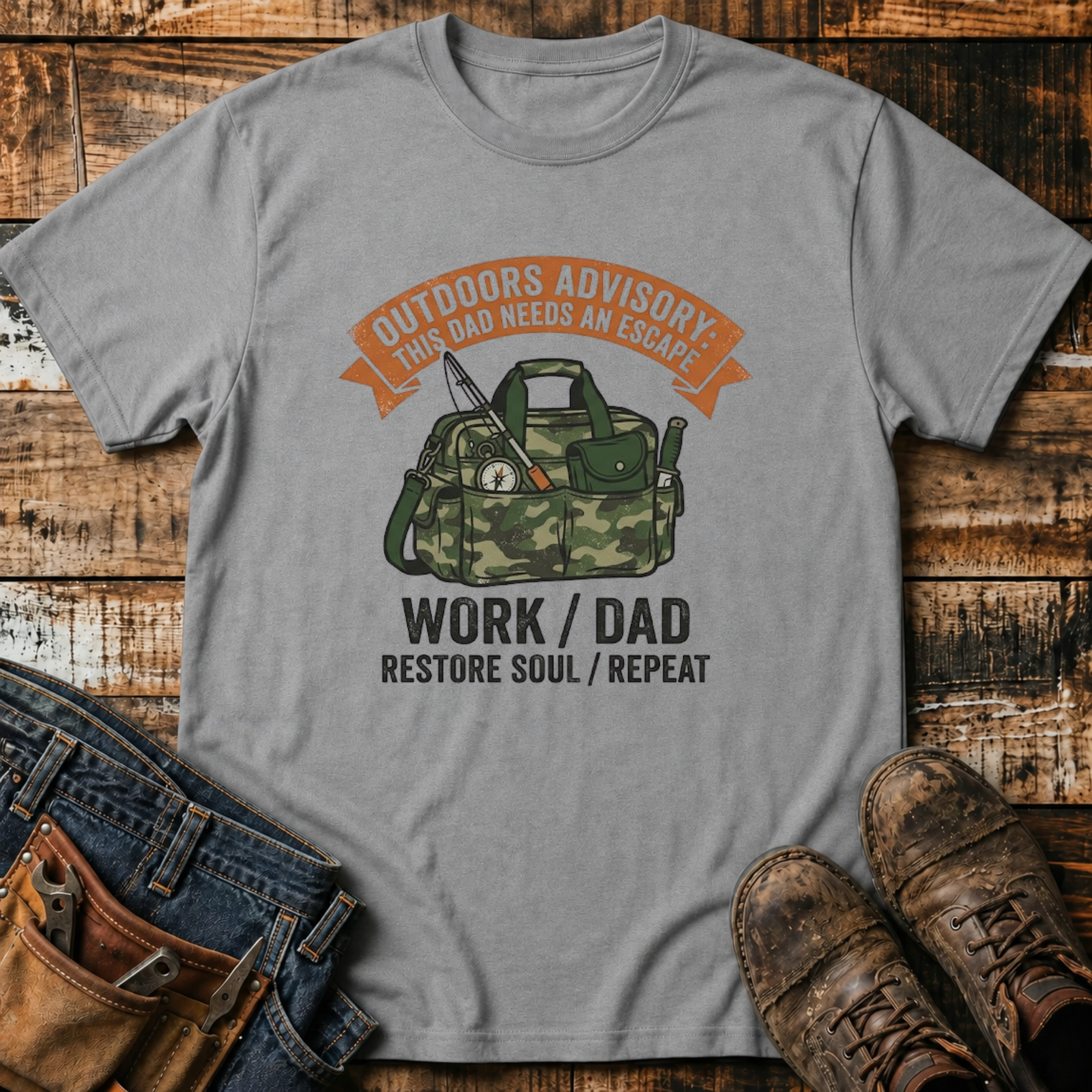 Outdoors Advisory Dad T-Shirt