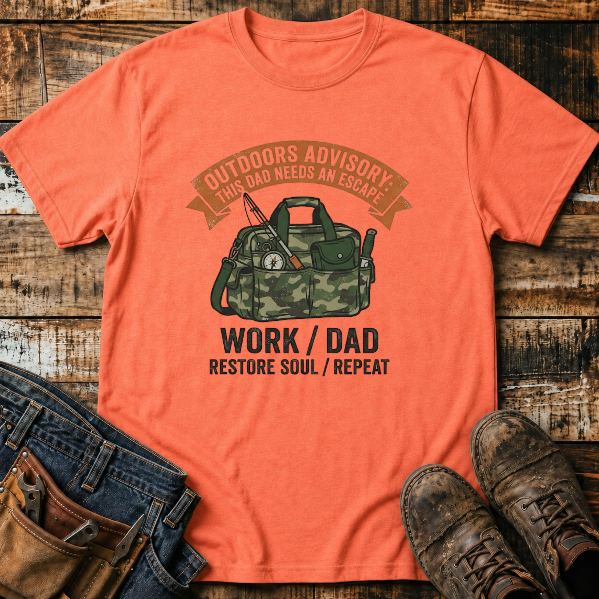 Outdoors Advisory Dad T-Shirt