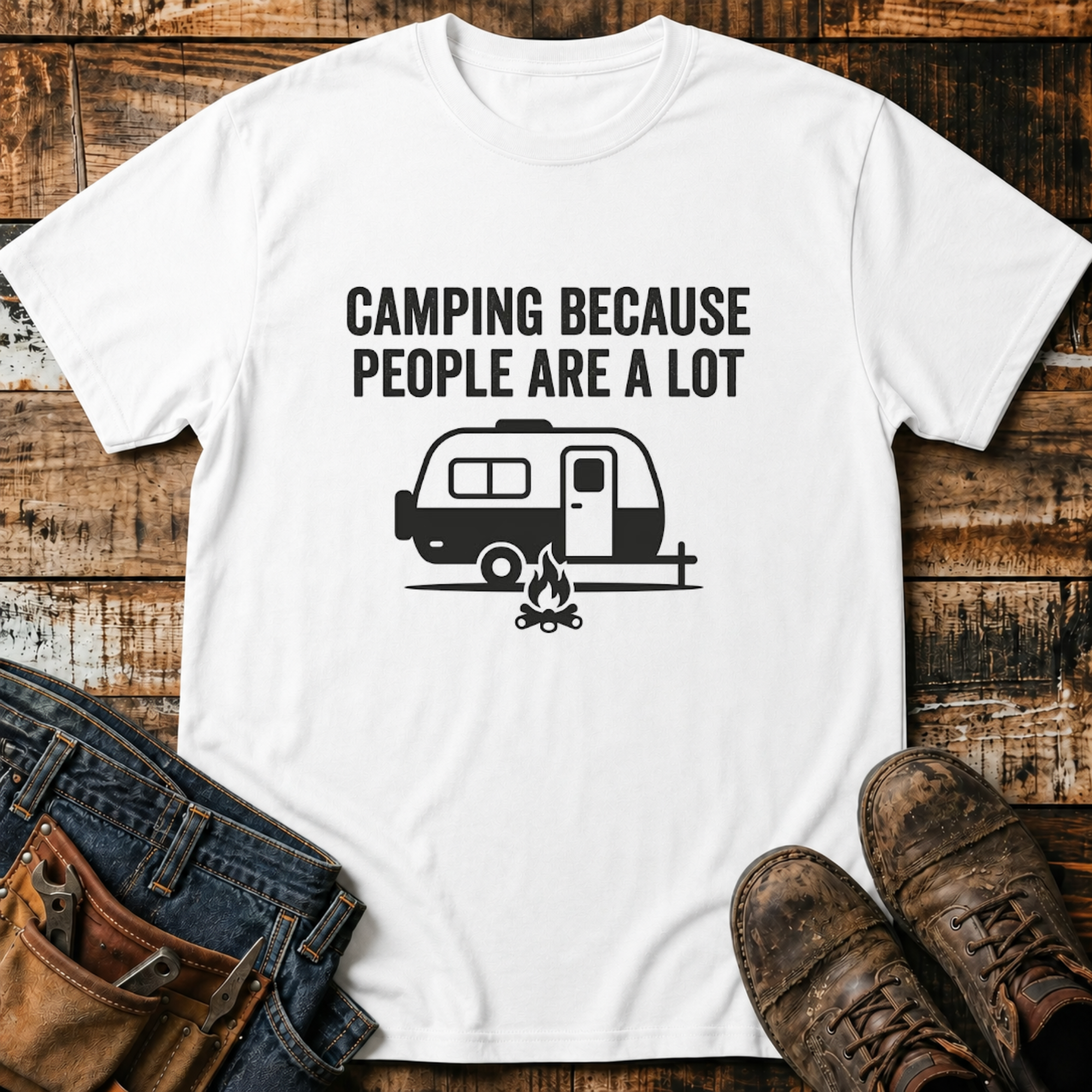 Camping Because People Are A Lot T-Shirt