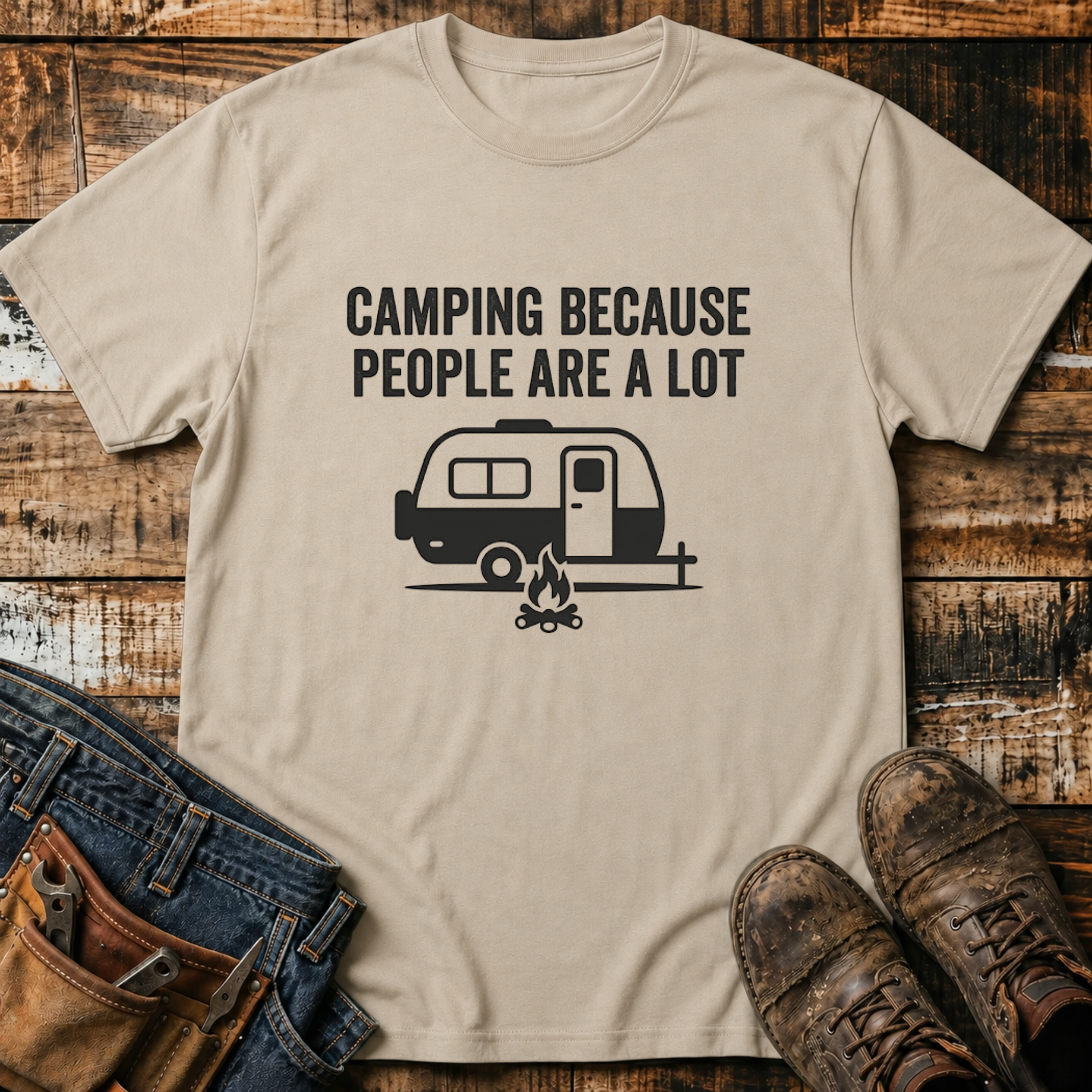 Camping Because People Are A Lot T-Shirt