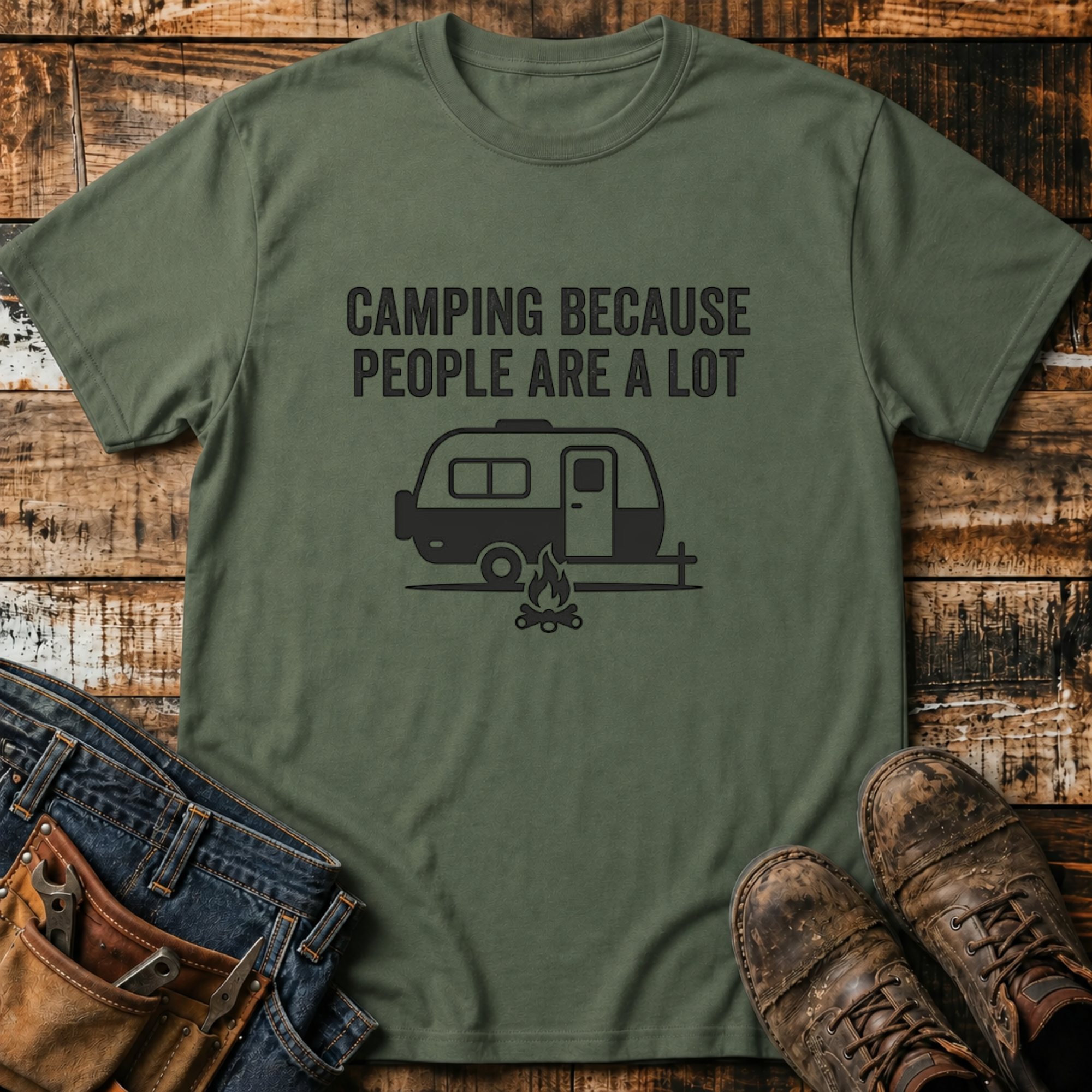 Camping Because People Are A Lot T-Shirt