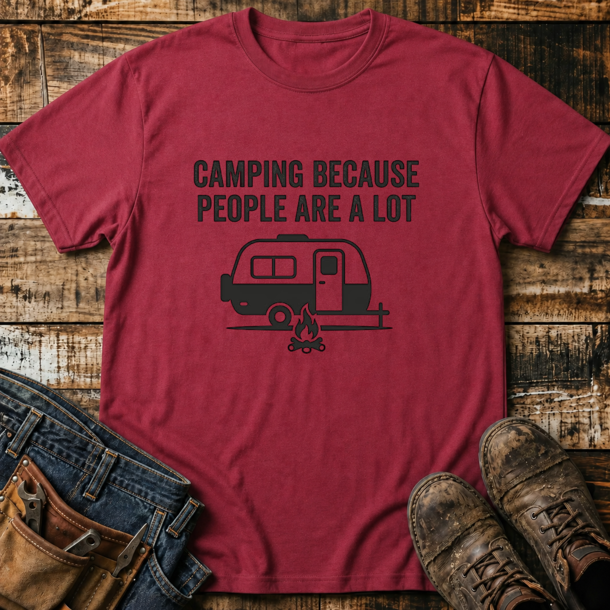 Camping Because People Are A Lot T-Shirt
