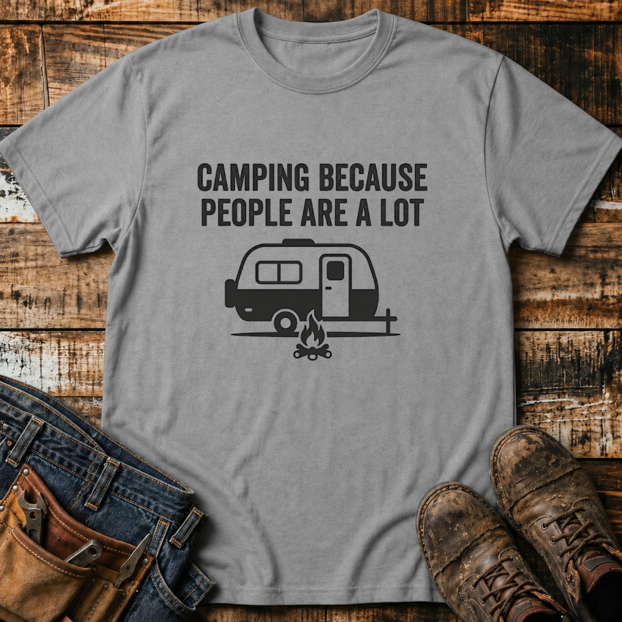 Camping Because People Are A Lot T-Shirt