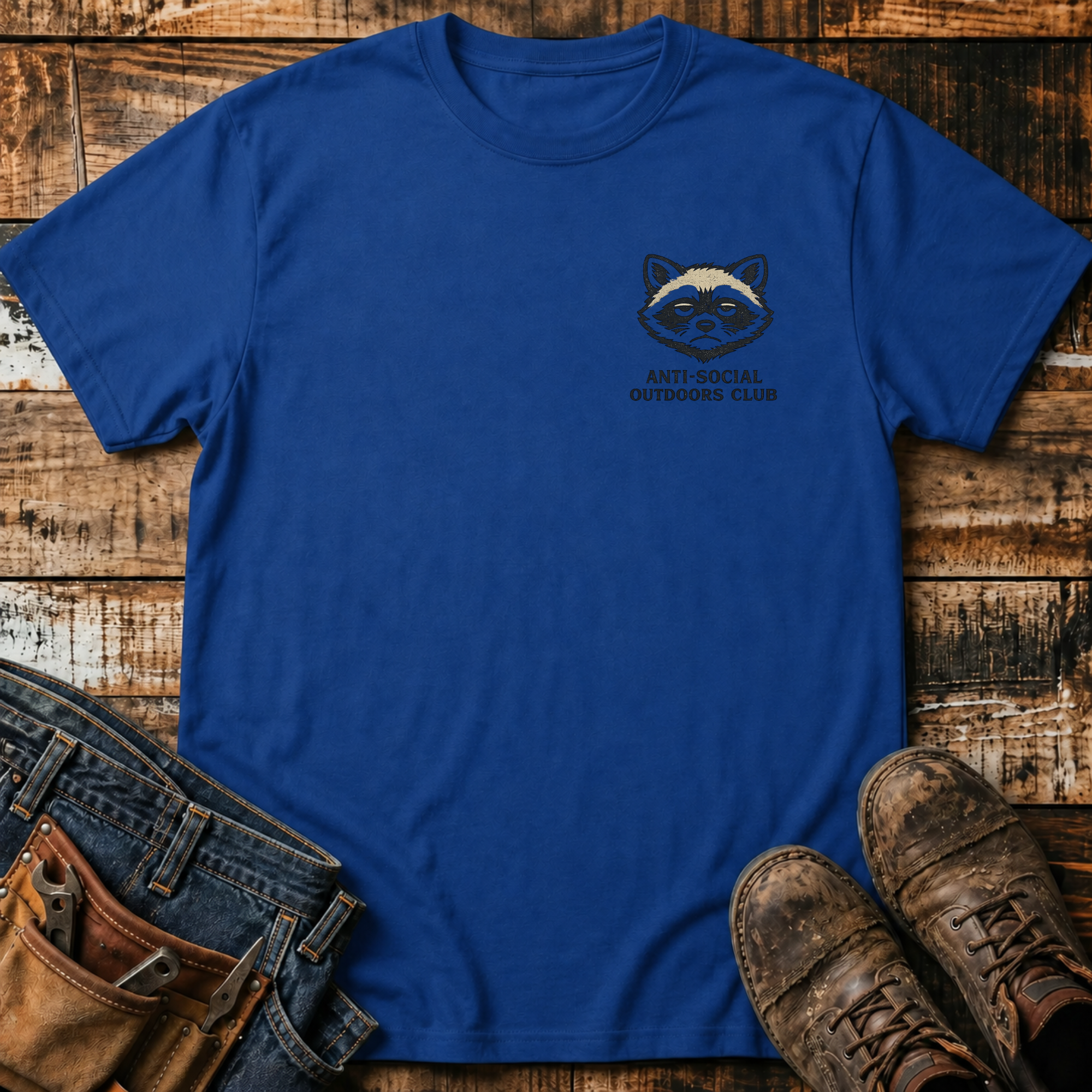 Camping Raccoon T-Shirt