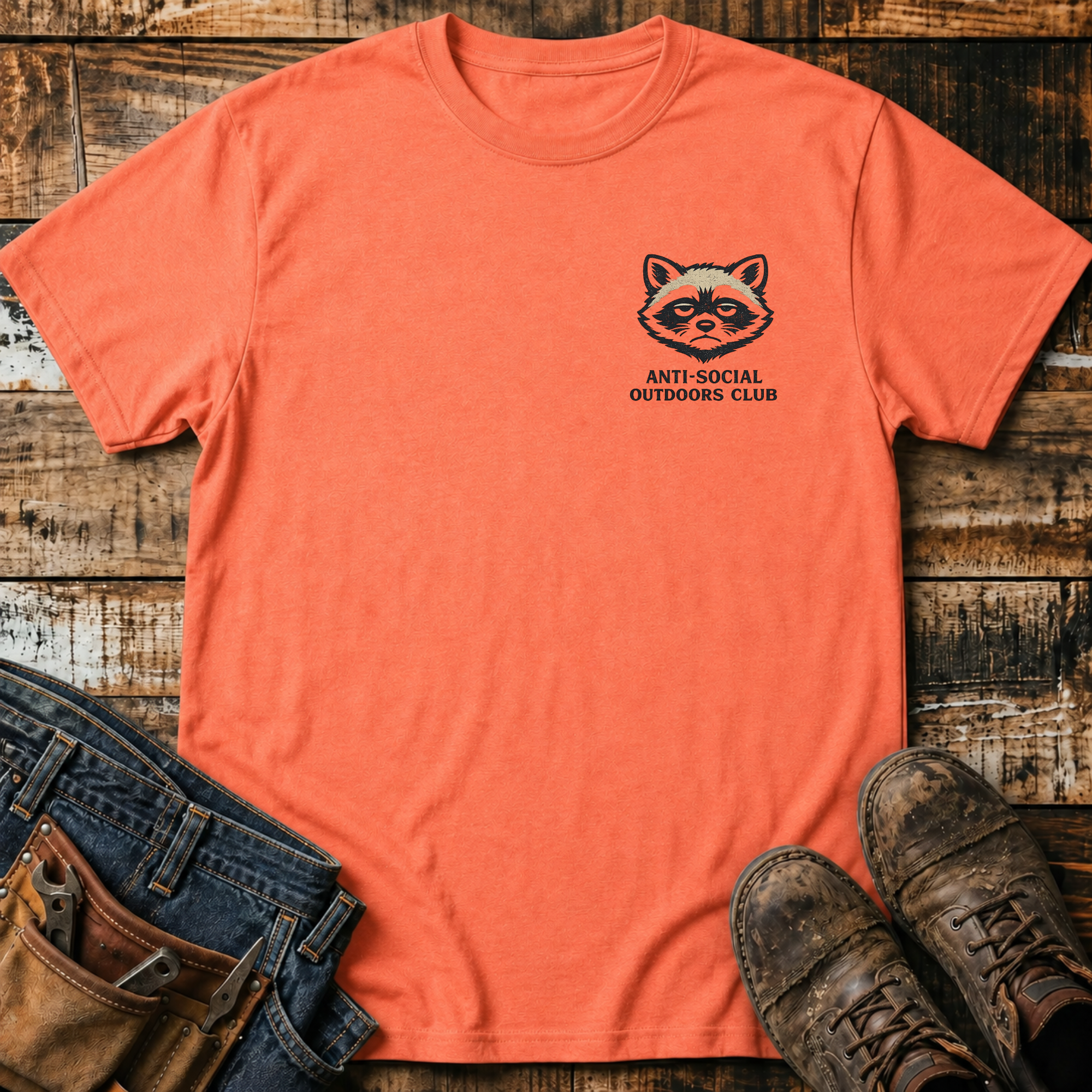 Camping Raccoon T-Shirt