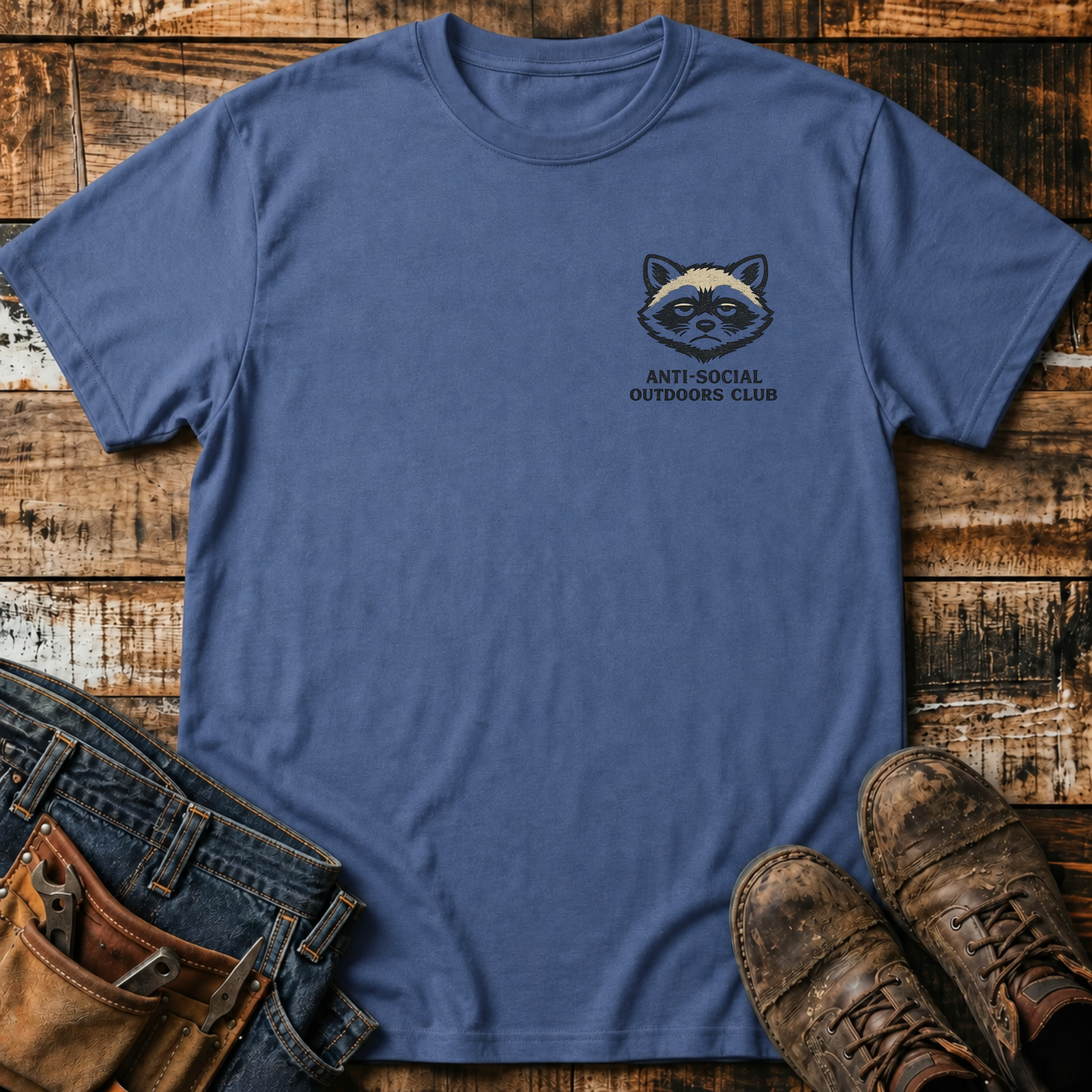 Camping Raccoon T-Shirt