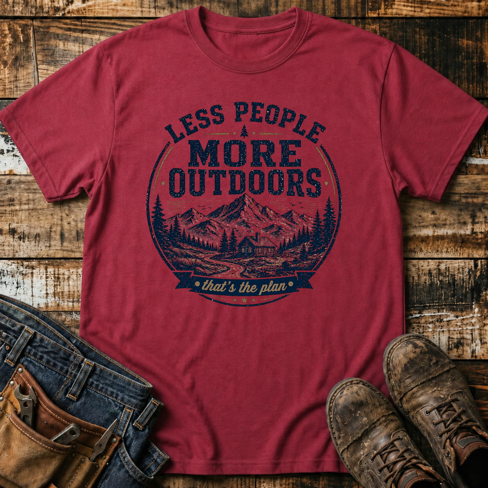 Less People More Outdoors T-Shirt