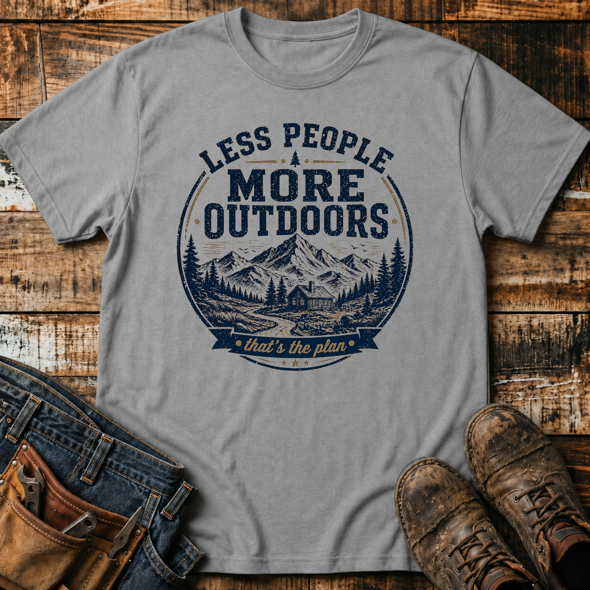 Less People More Outdoors T-Shirt