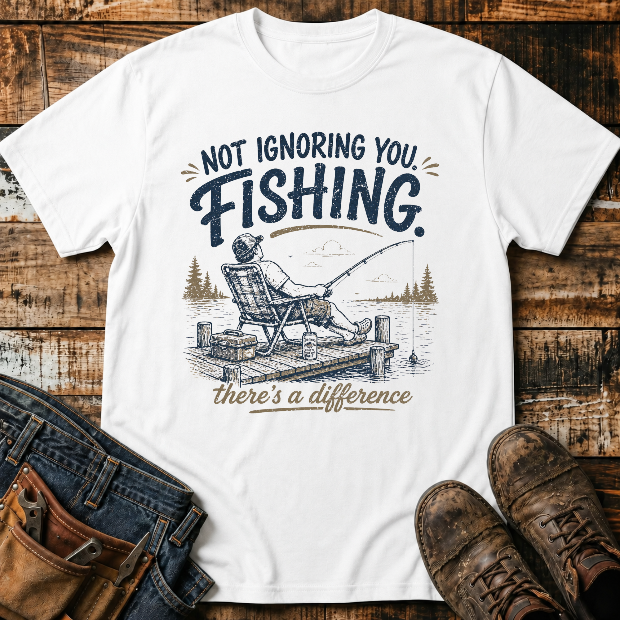 Not Ignoring You, Fishing T-Shirt