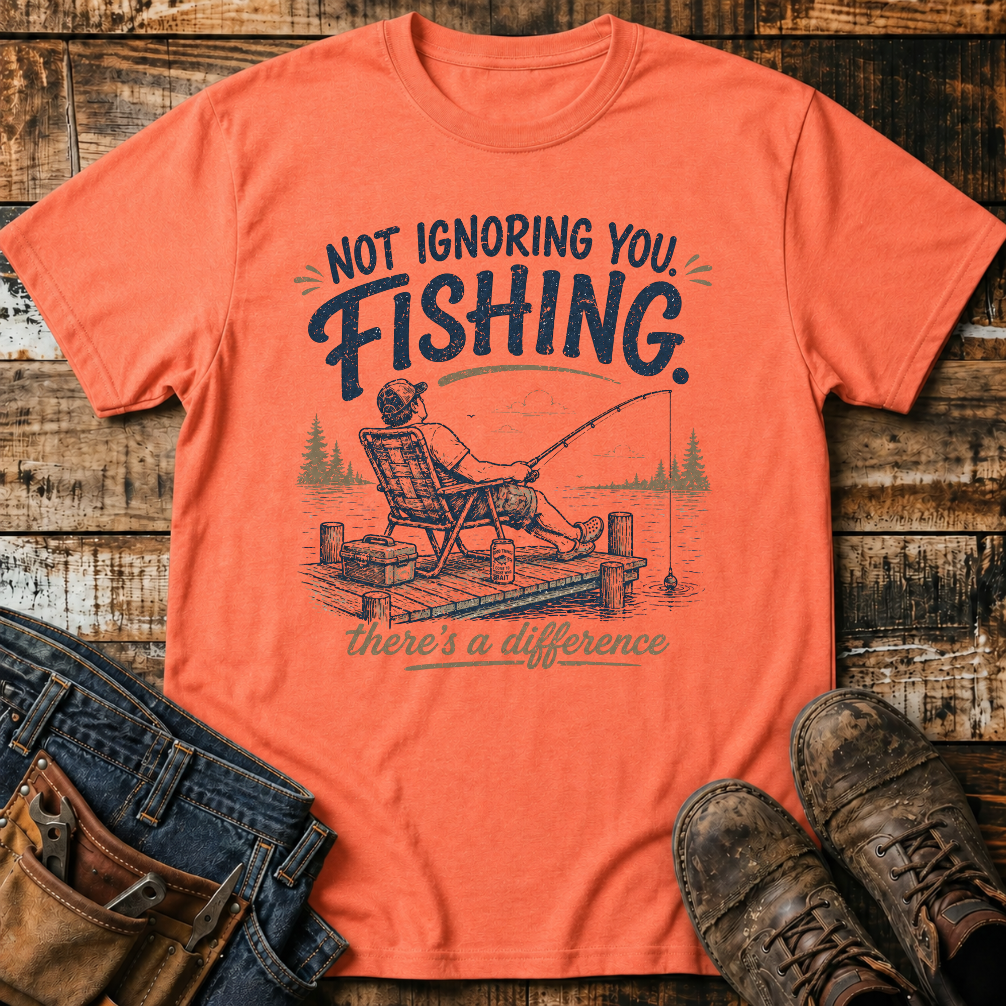 Not Ignoring You, Fishing T-Shirt