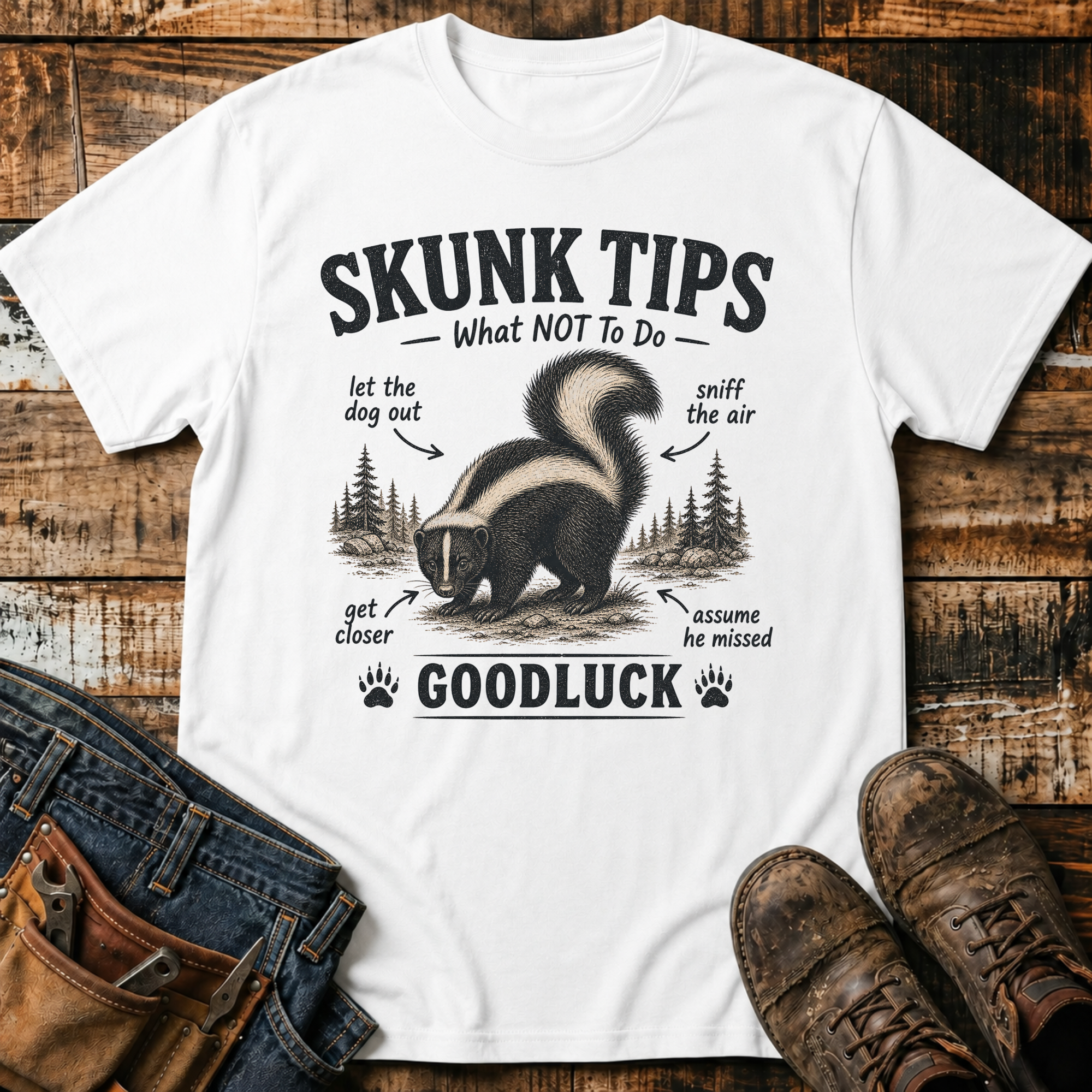 Skunk Tips Graphic T-Shirt