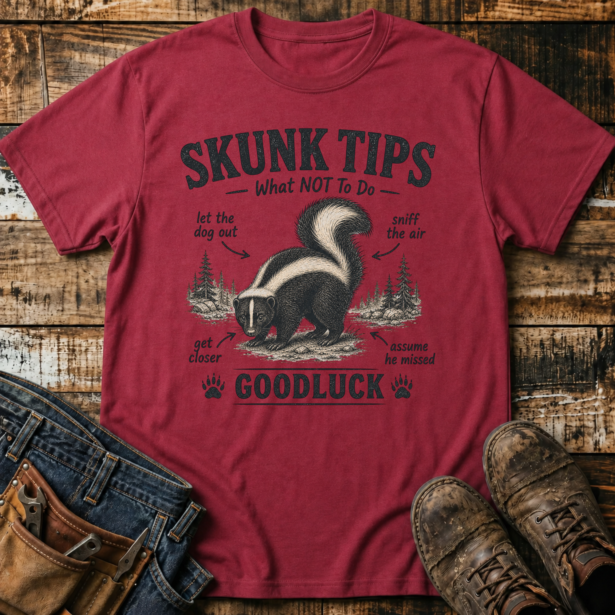 Skunk Tips Graphic T-Shirt